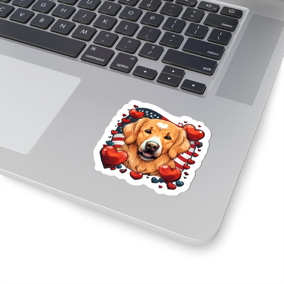 Loveable Golden Retriever Kiss-Cut Stickers - Perfect for Dog Lovers and Valentine's Day Décor