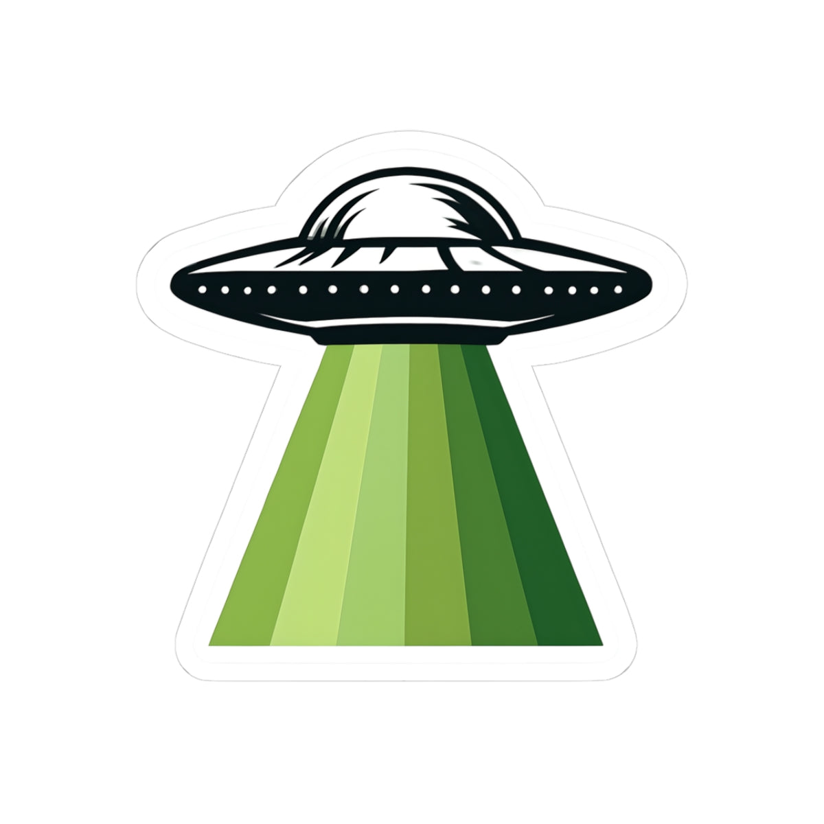 Alien Abduction Kiss-Cut Stickers - Perfect for UFO Enthusiasts!