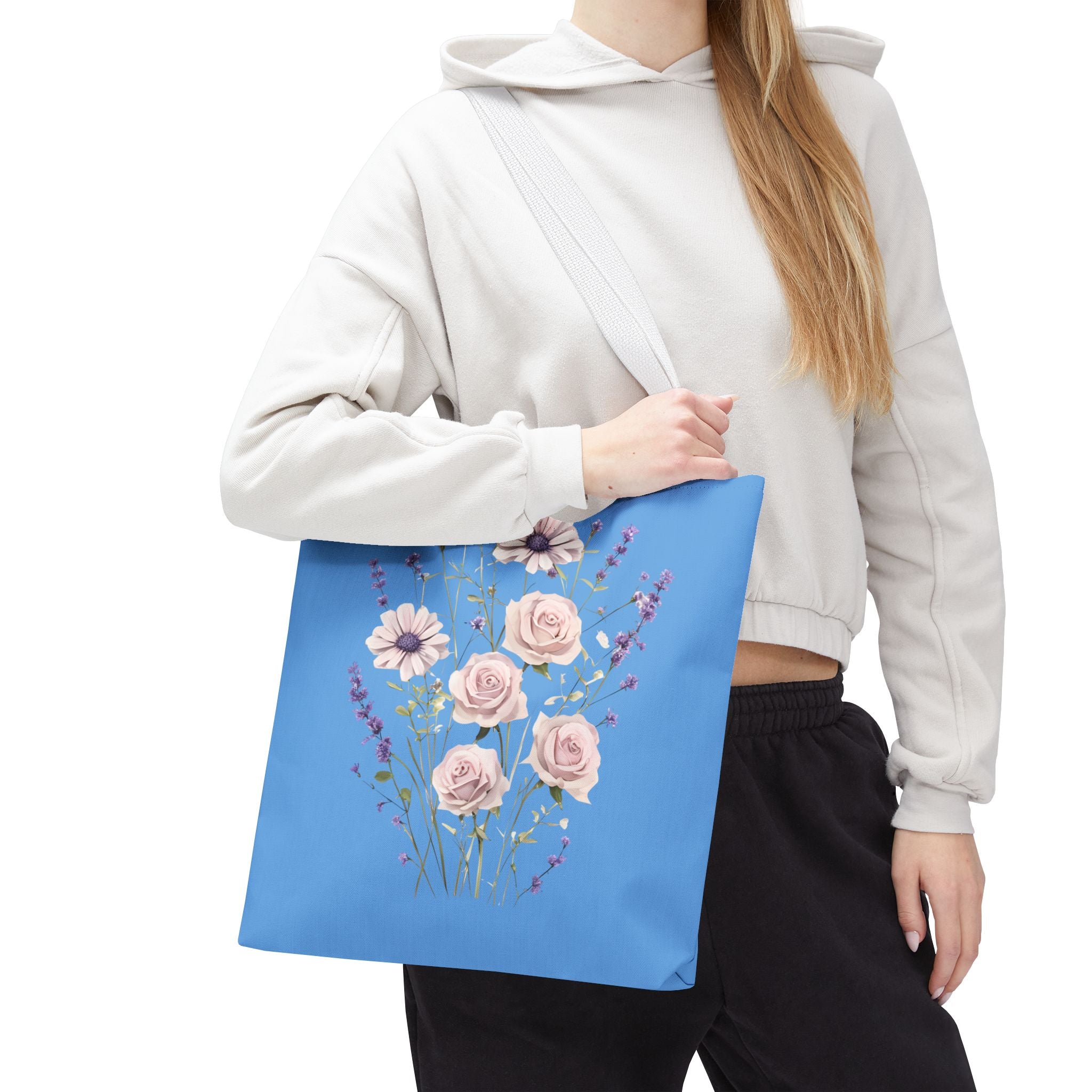Floral Print Tote Bag - Vibrant Summer Shopping Bag