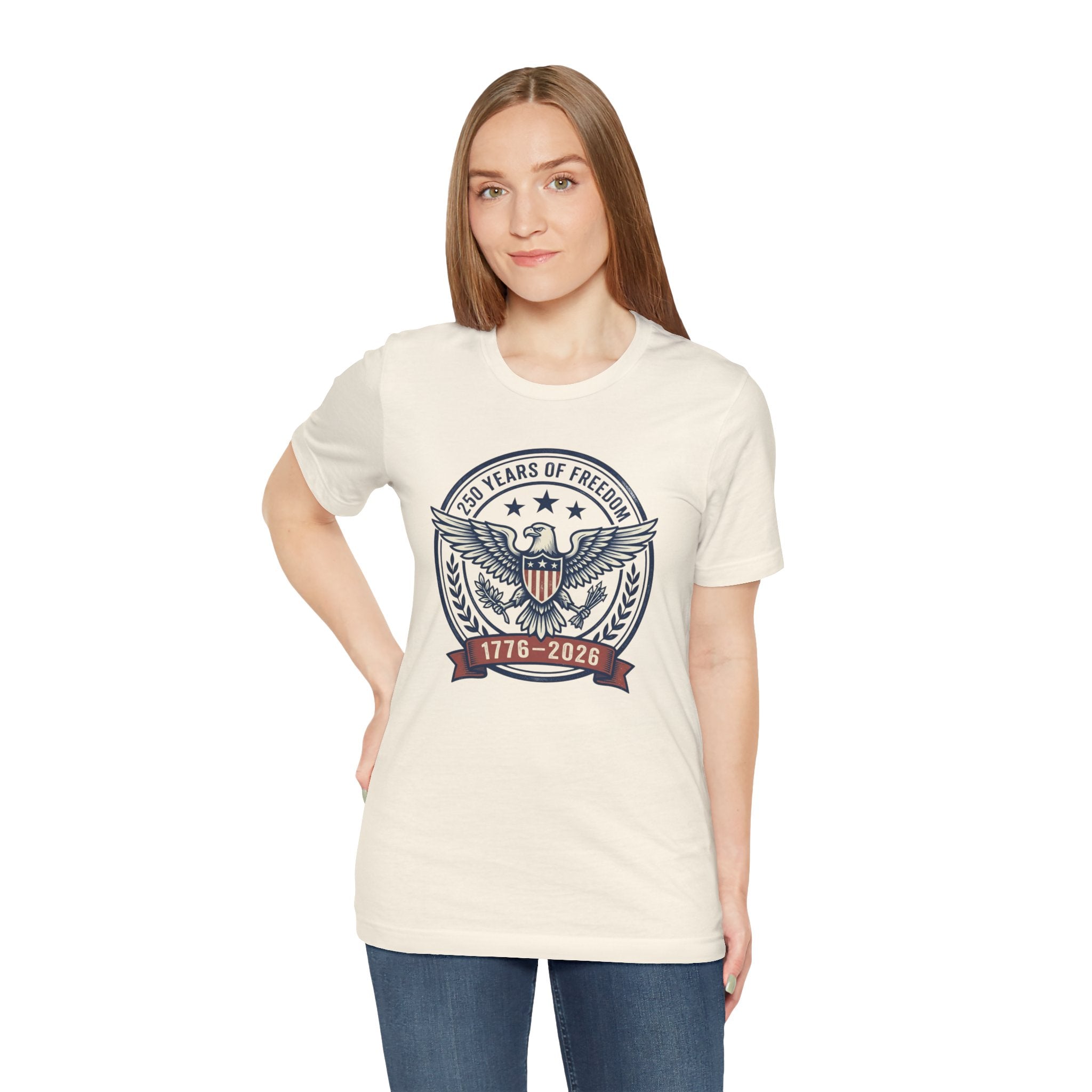 1776–2026 Eagle Crest T-Shirt | Retro Americana 4th of July, Stars & Stripes
