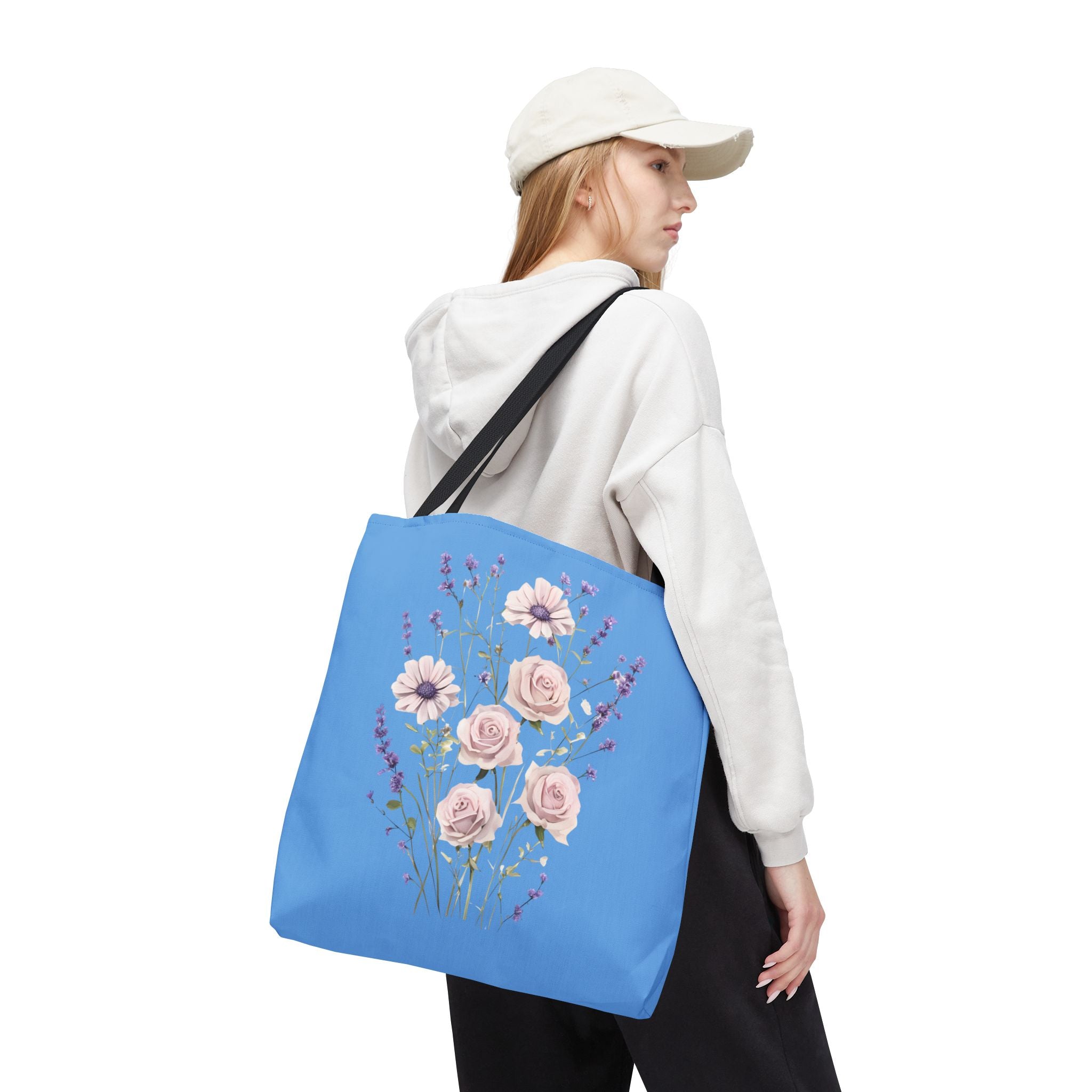 Floral Print Tote Bag - Vibrant Summer Shopping Bag