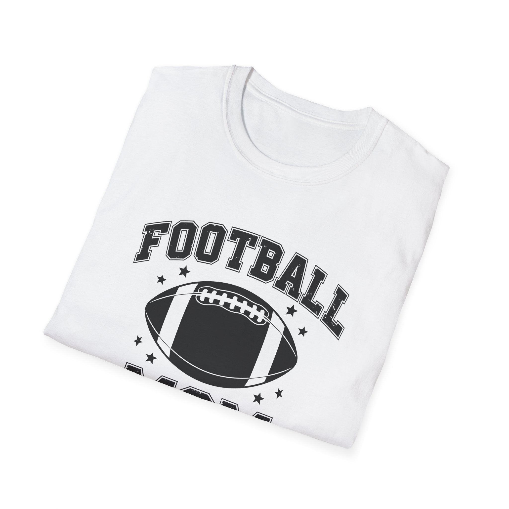 Football Mom Unisex Softstyle T-Shirt, Perfect Gift for Sports Moms, Game Day Tee, Team Spirit Shirt, Gift for Football Lovers