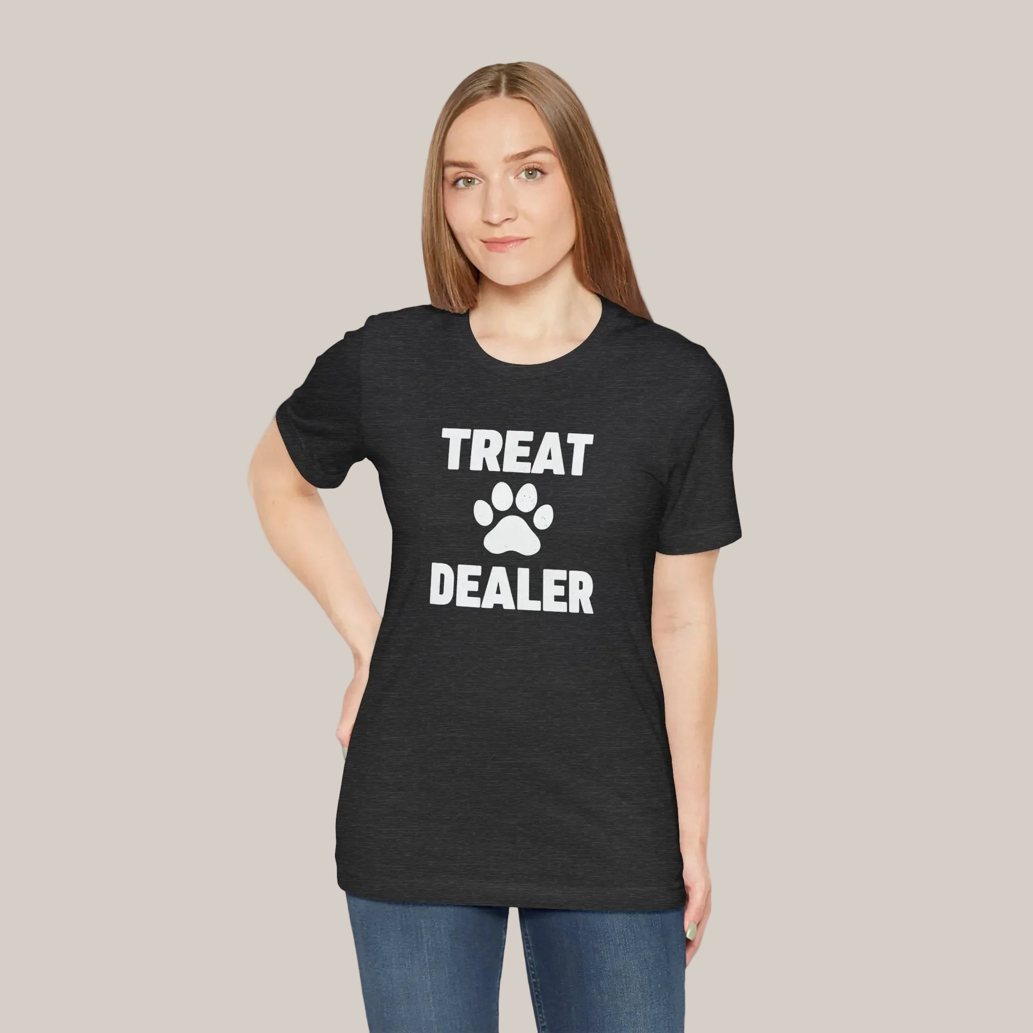Treat Dealer T-Shirt — Funny Paw Print Tee for Dog Lovers