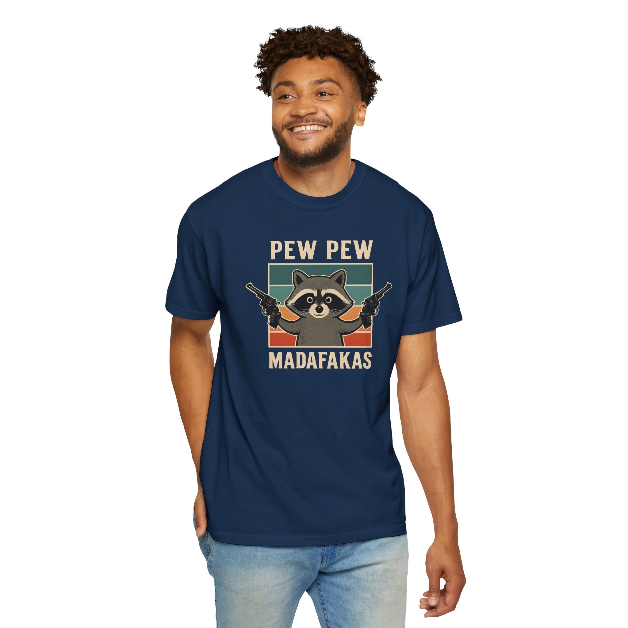 Pew Pew MafaFakas T-Shirt - Fun Unisex Garment-Dyed Tee