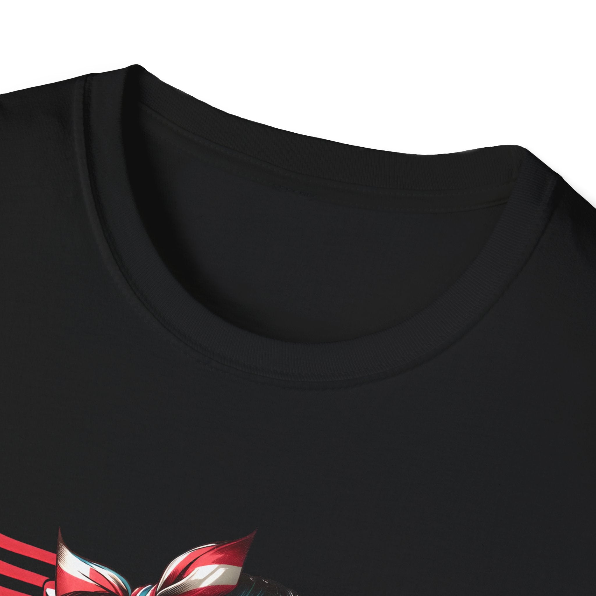 American Mom T-Shirt — Patriotic Retro Rosie Women’s Tee (Stars & Stripes)