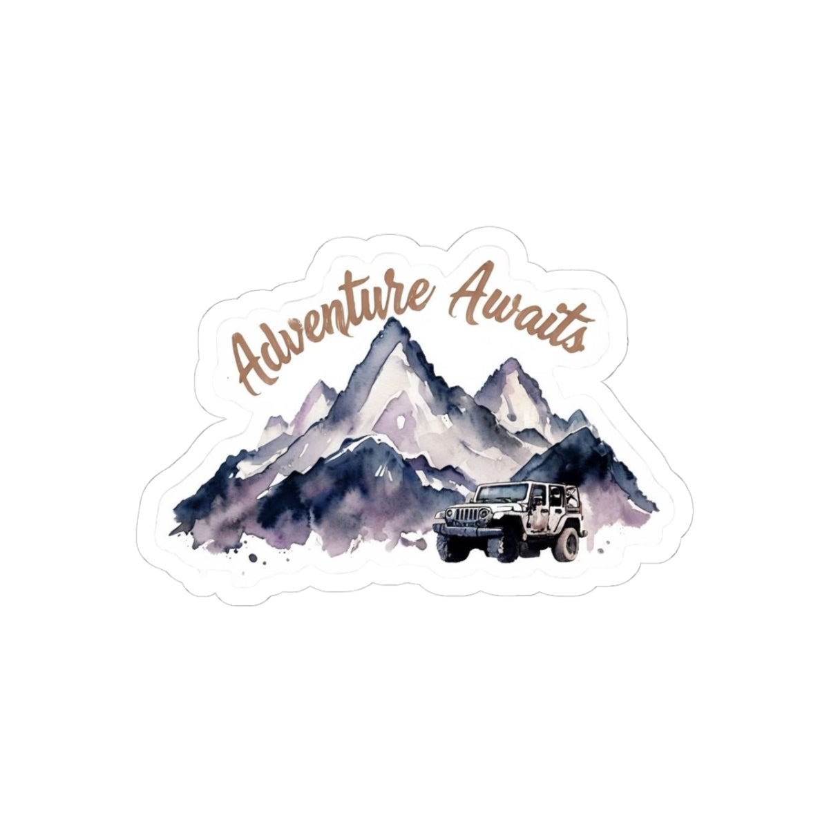 Adventure Awaits Kiss-Cut Stickers - Perfect for Outdoor Lovers and Travelers