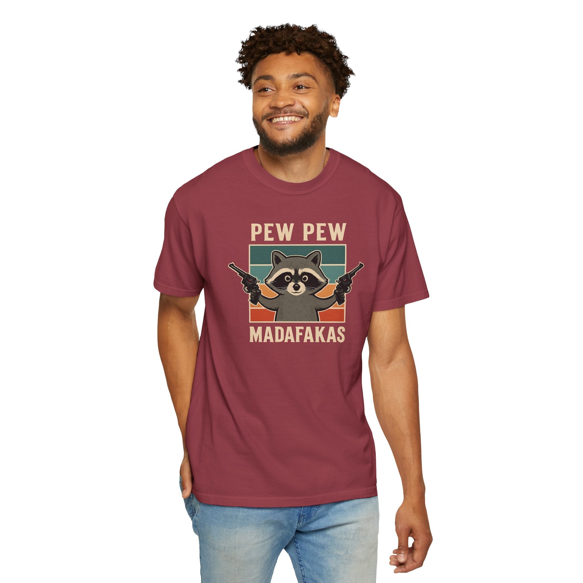 Pew Pew MafaFakas T-Shirt - Fun Unisex Garment-Dyed Tee