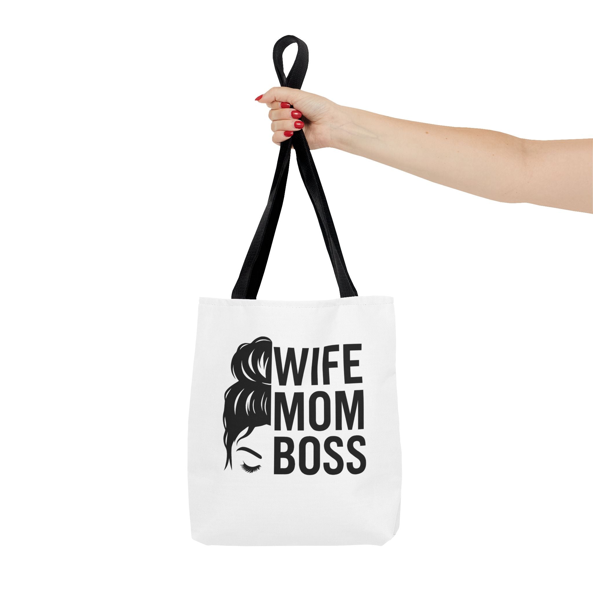 Wife Mom Boss Tote Bag - Chic, Durable Tote for Moms, Stylish Carry-All, Gift for Mother's Day, Work, and Everyday Use
