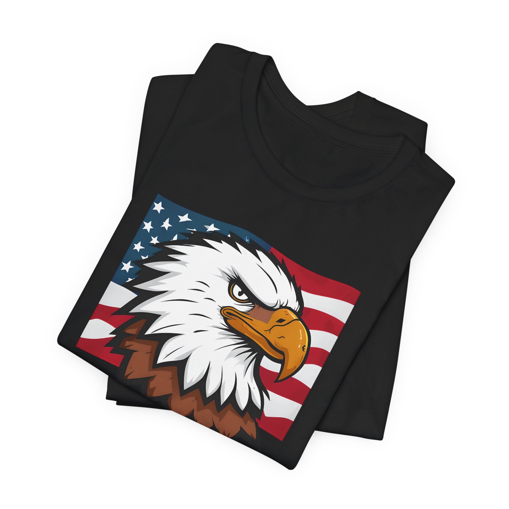 American Eagle Flag T-Shirt — Patriotic Bald Eagle Graphic Tee
