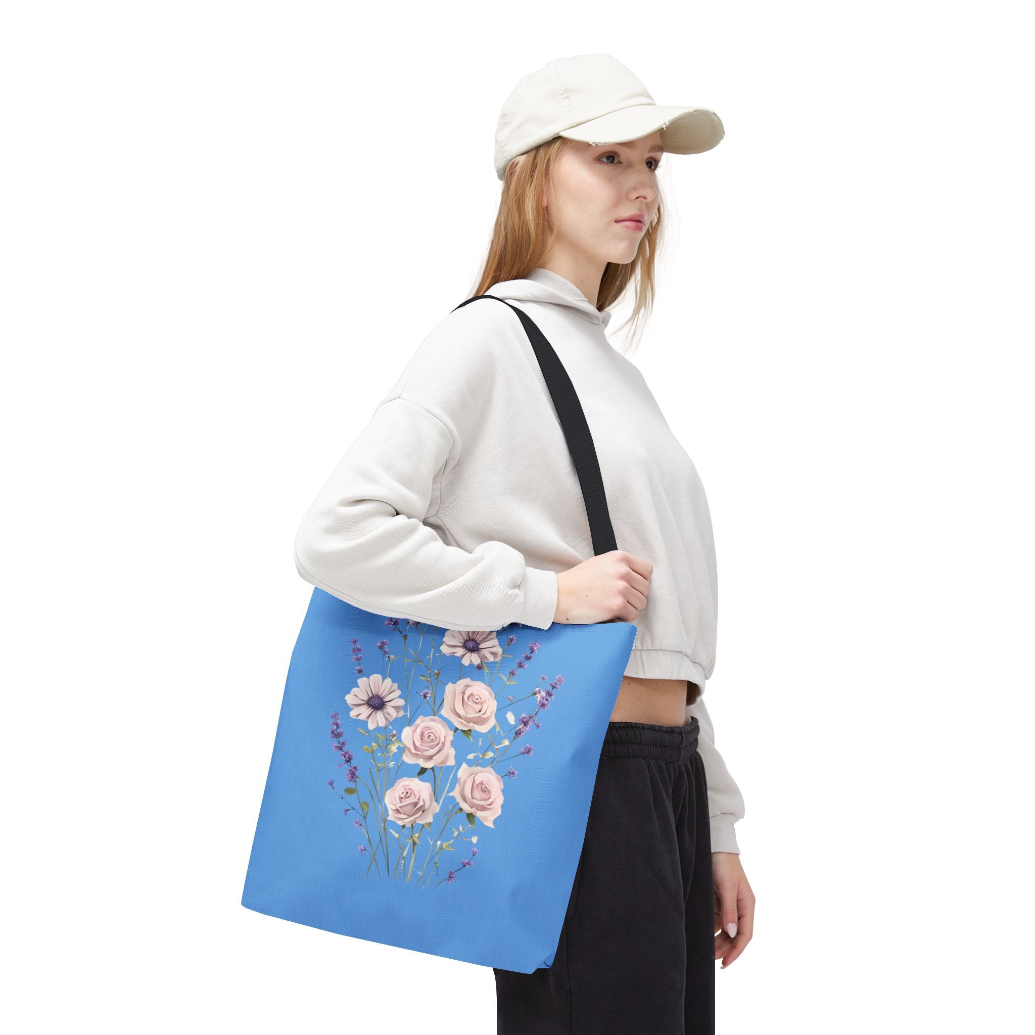 Floral Print Tote Bag - Vibrant Summer Shopping Bag