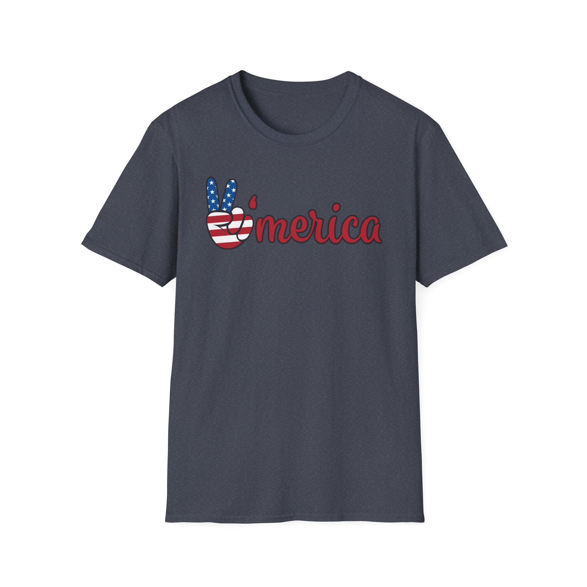 Patriotic Peace T-Shirt for Unisex, Casual Wear, Independence Day Gift, Summer Style, Comfortable Tee