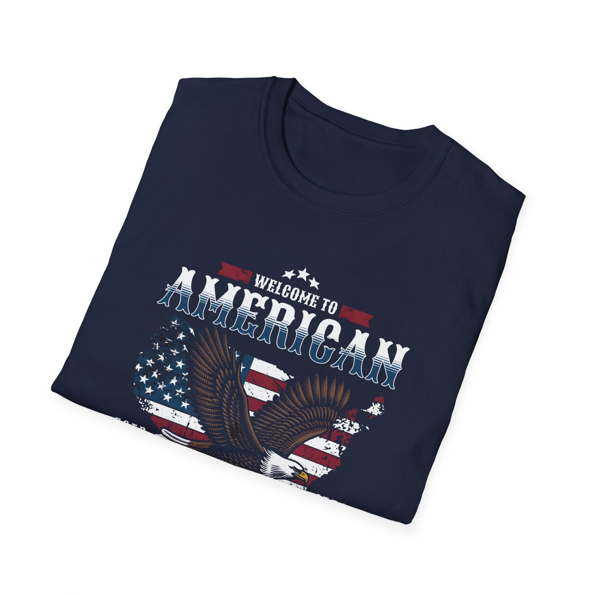 American Freedom Eagle T-Shirt — Distressed Flag Patriotic Tee for 4th of July
