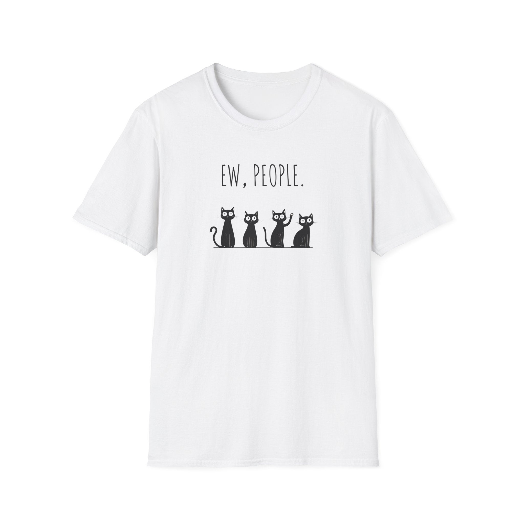 Funny Cat Lover T-Shirt - "Ew, People" Graphic Tee