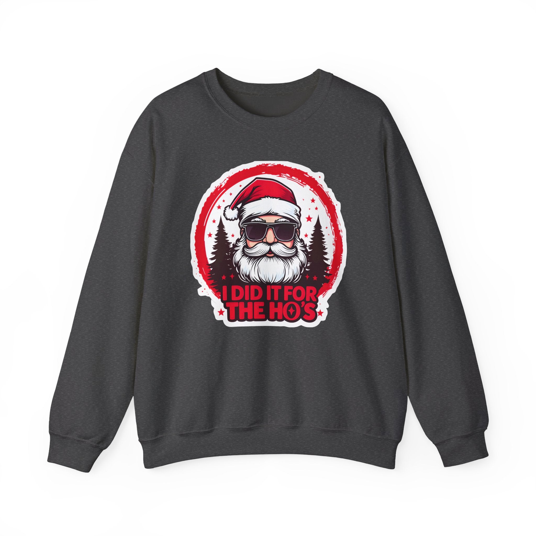 Funny Christmas Sweatshirt, Santa Graphic Crewneck, Holiday Gift for Him/Her, Festive Apparel for Parties, Winter Wear