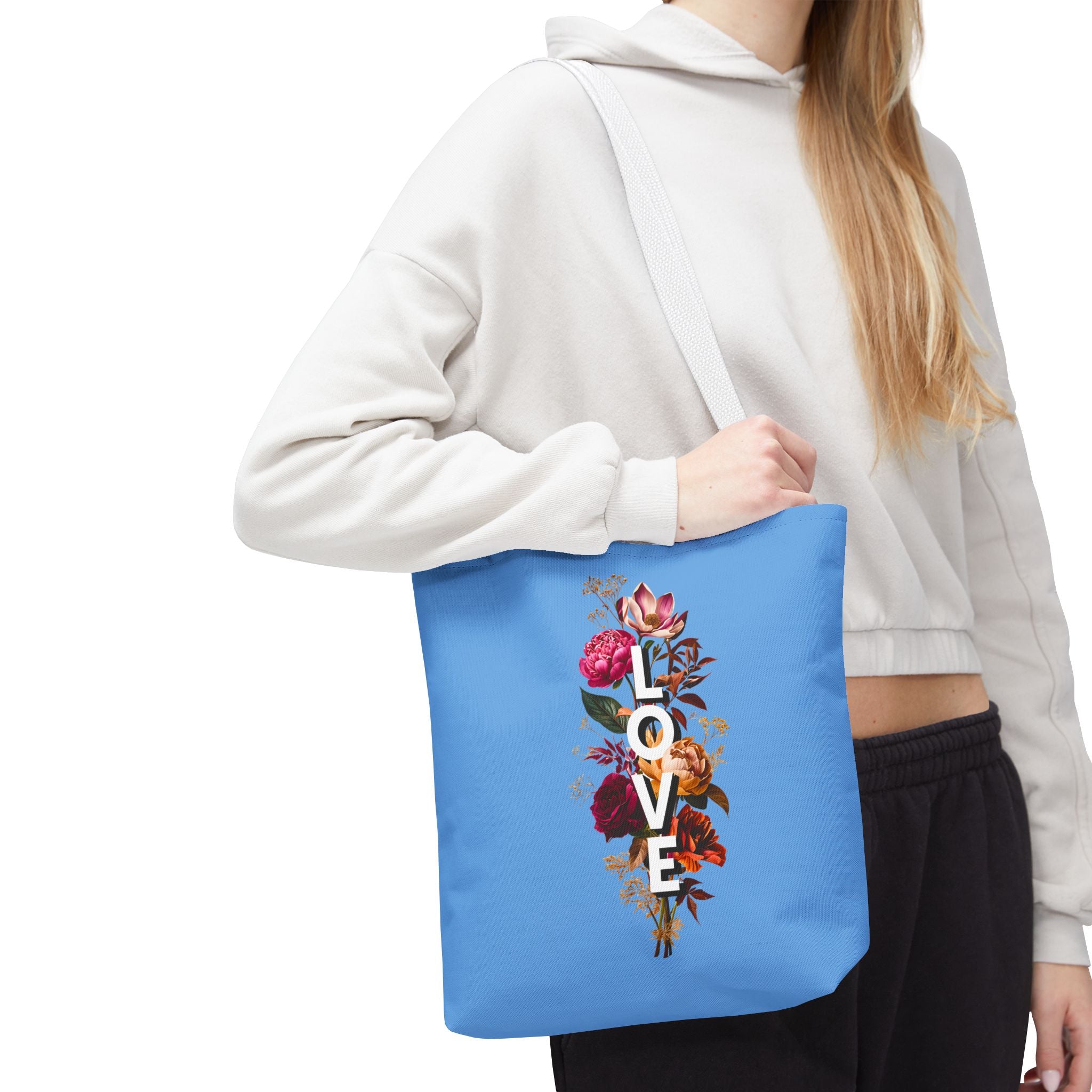 Floral Love Tote Bag - Colorful AOP Design for Everyday Style