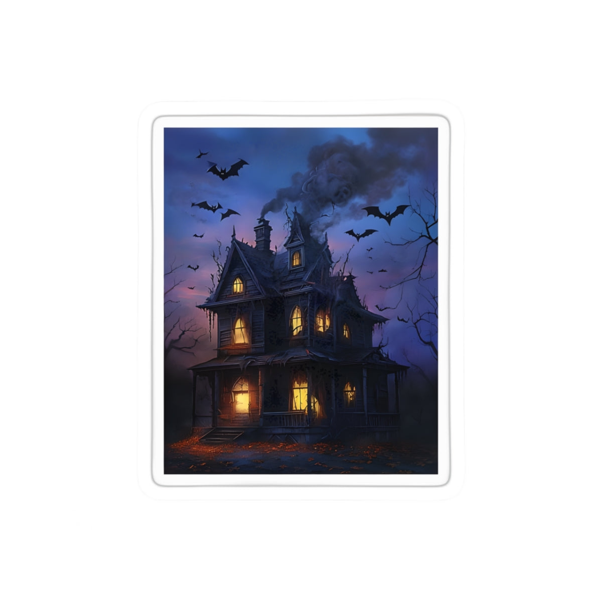 Haunting Castle Kiss-Cut Stickers | Perfect for Halloween Decorations, Laptop Stickers, Craft Projects, Home Decor, and Gifts