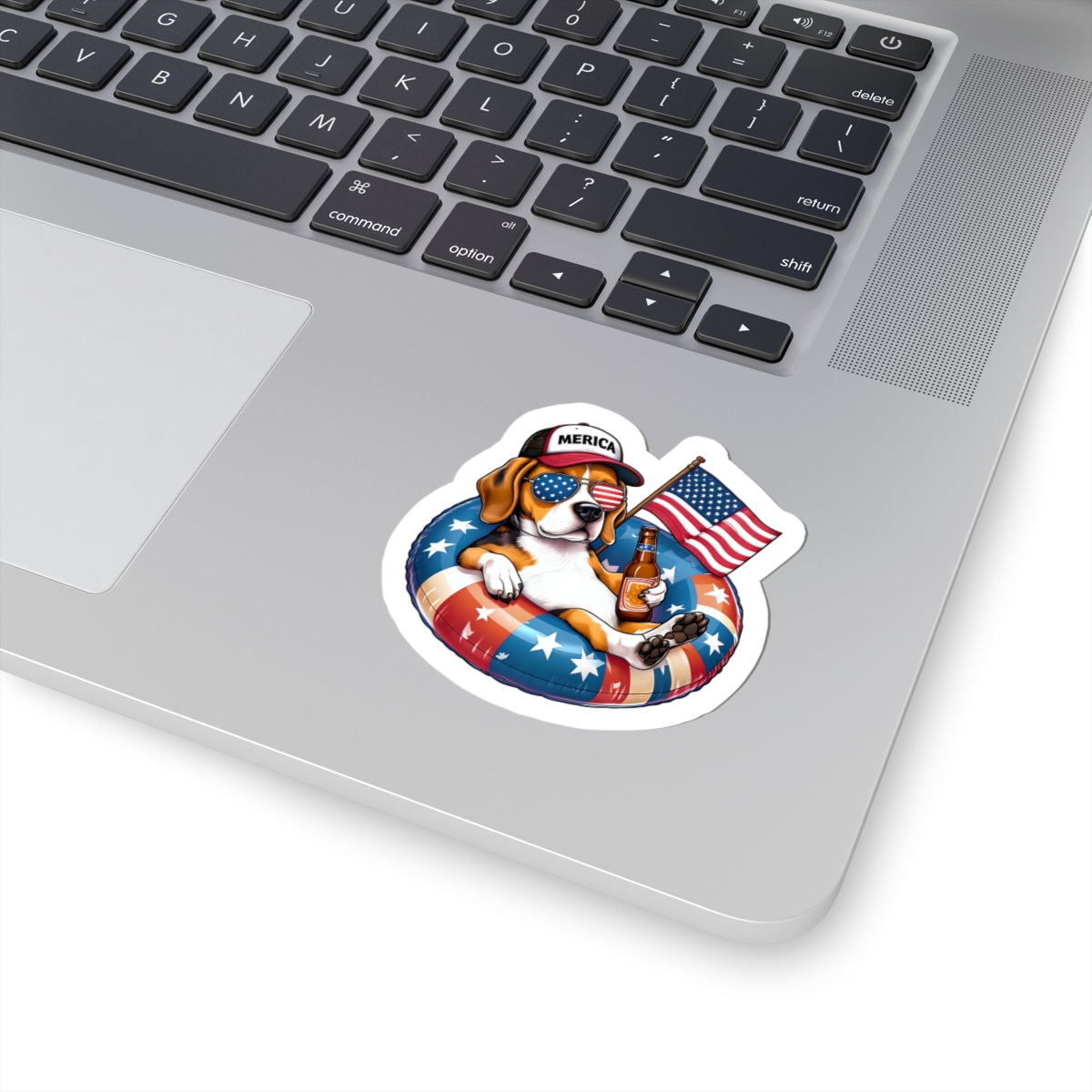 Patriotic Dog Kiss-Cut Stickers - Summer Vibes