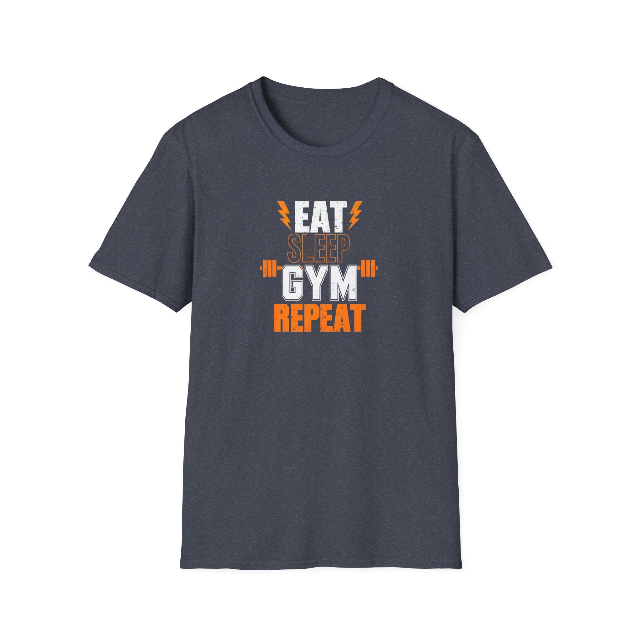 Gym Motivation Unisex Softstyle T-Shirt – Eat Sleep Gym Repeat