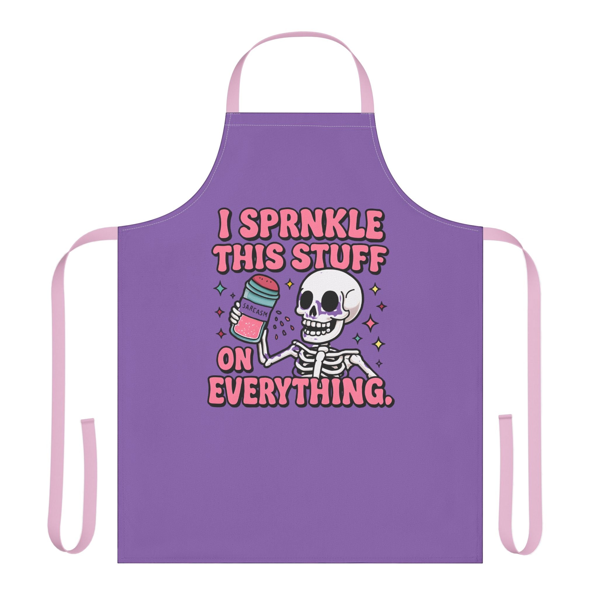 Purple Skeleton 'I Sprinkle This Stuff On Everything' Apron