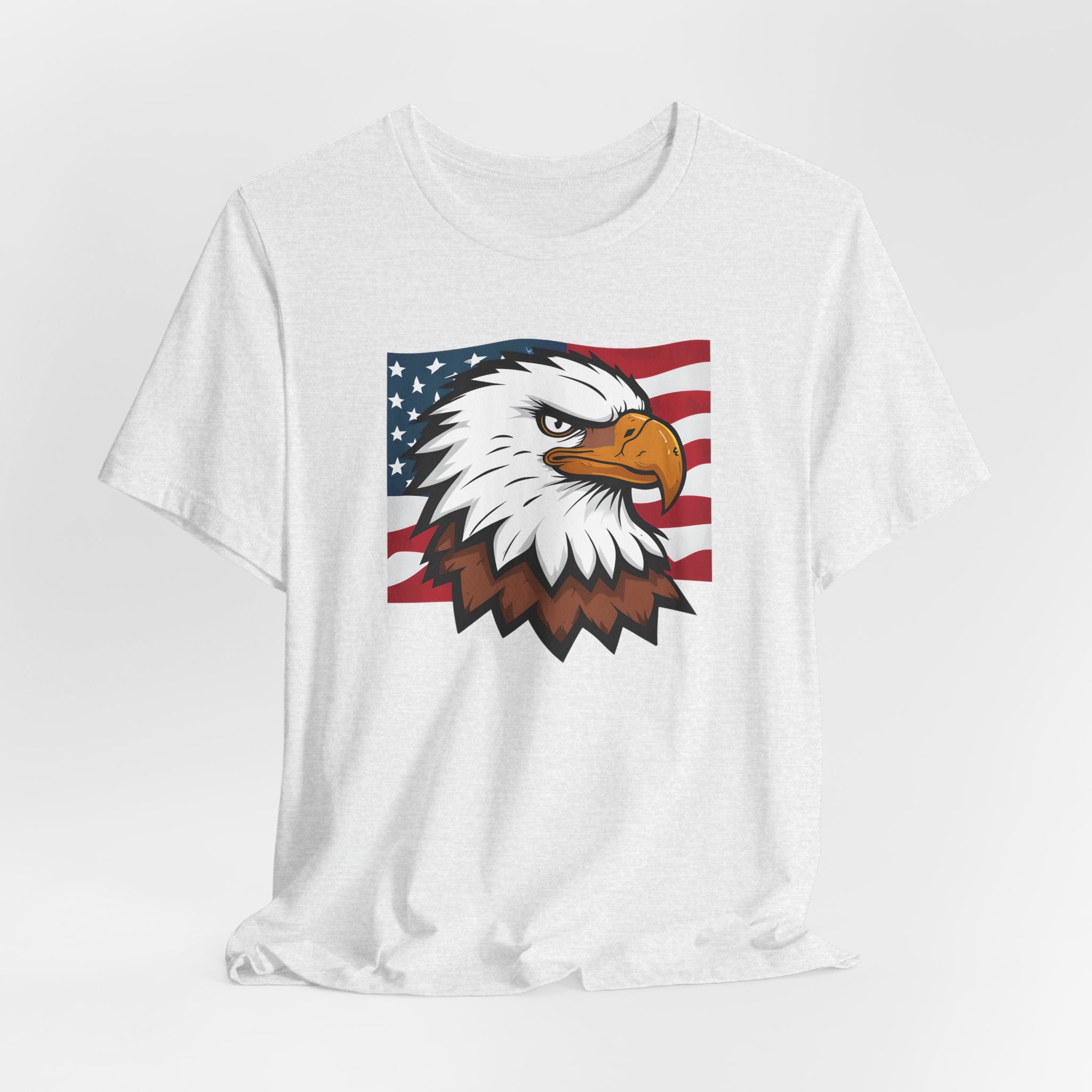 American Eagle Flag T-Shirt — Patriotic Bald Eagle Graphic Tee