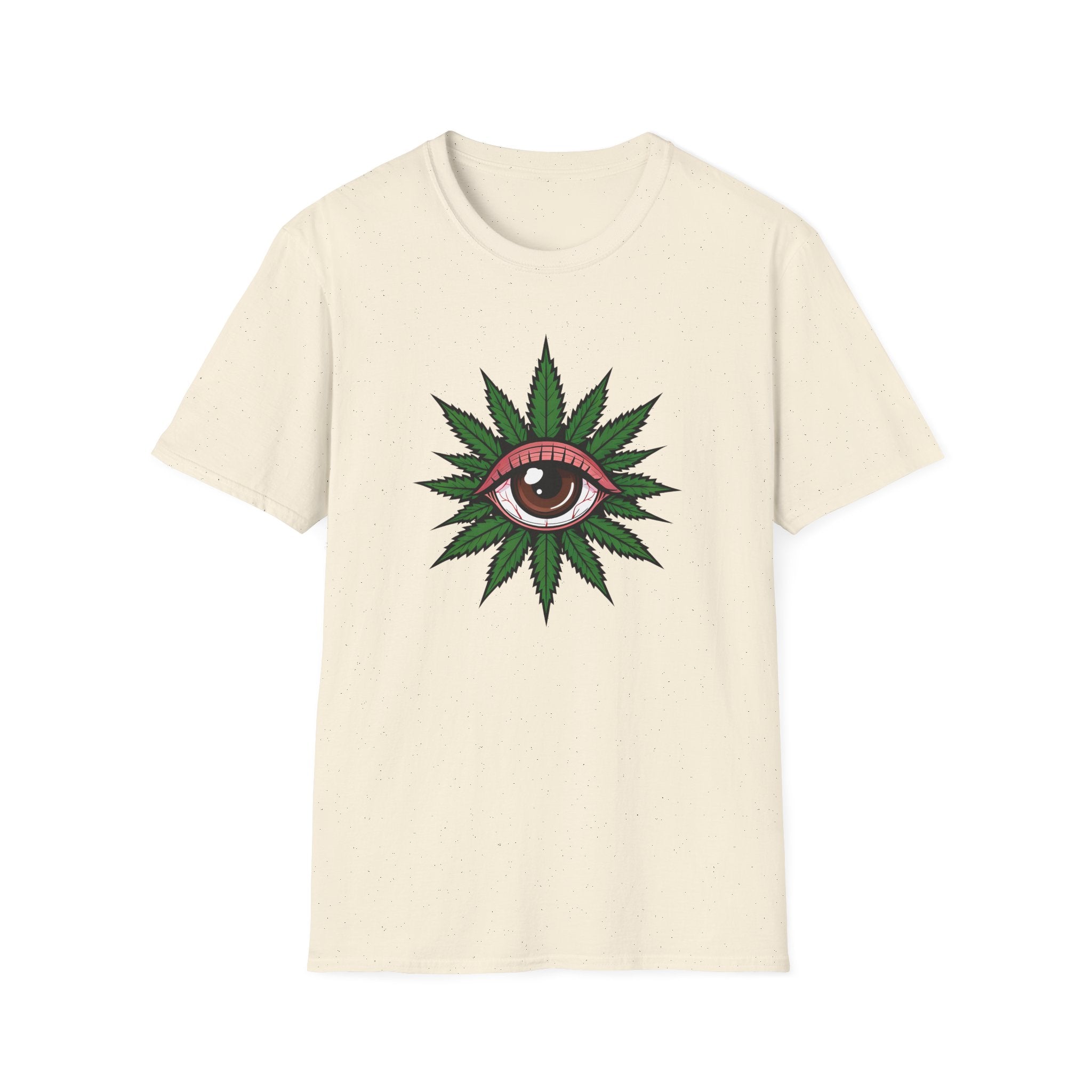 Mystical Eye Graphic T-Shirt, Cannabis Themed Shirt, Boho Tee, Unisex T-Shirt, Chill Fashion, Gift for Her/Him/Teen