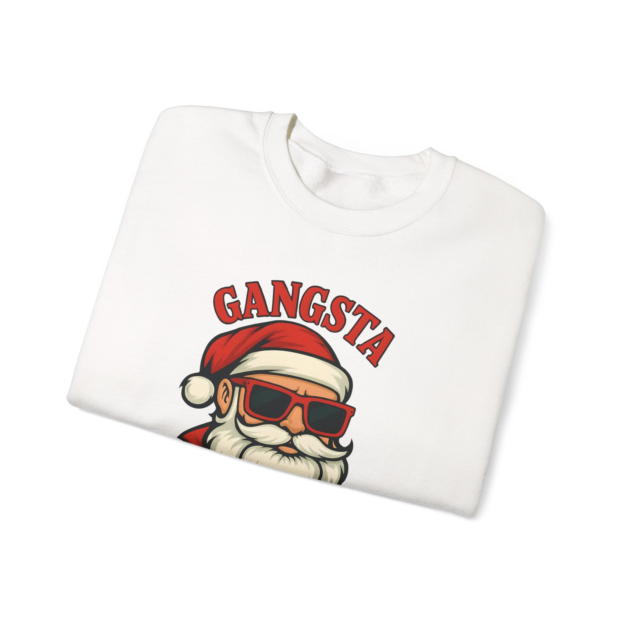 Gangsta Wrapper Crewneck Sweatshirt – Funny Christmas Apparel for Holiday Cheer