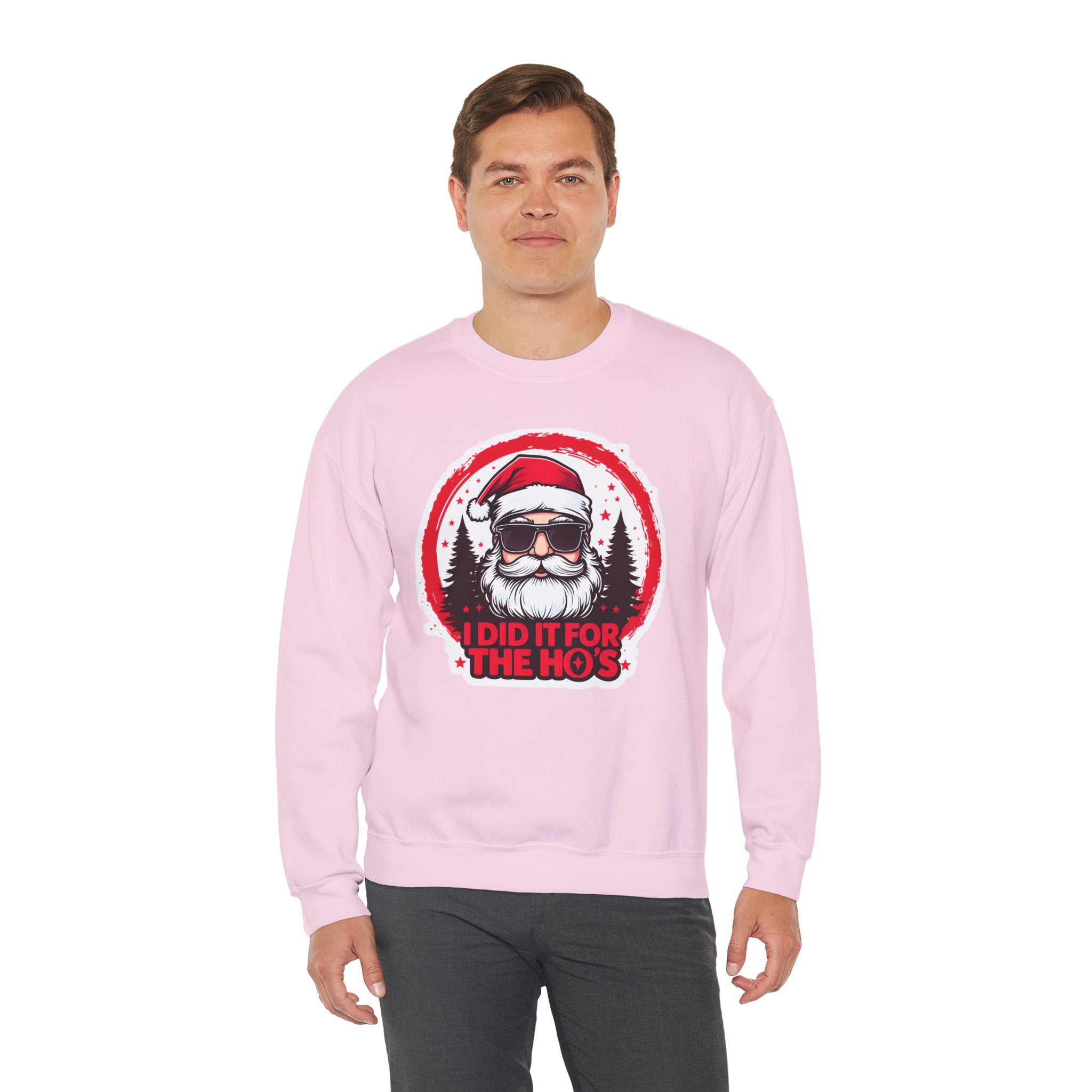 Funny Christmas Sweatshirt, Santa Graphic Crewneck, Holiday Gift for Him/Her, Festive Apparel for Parties, Winter Wear