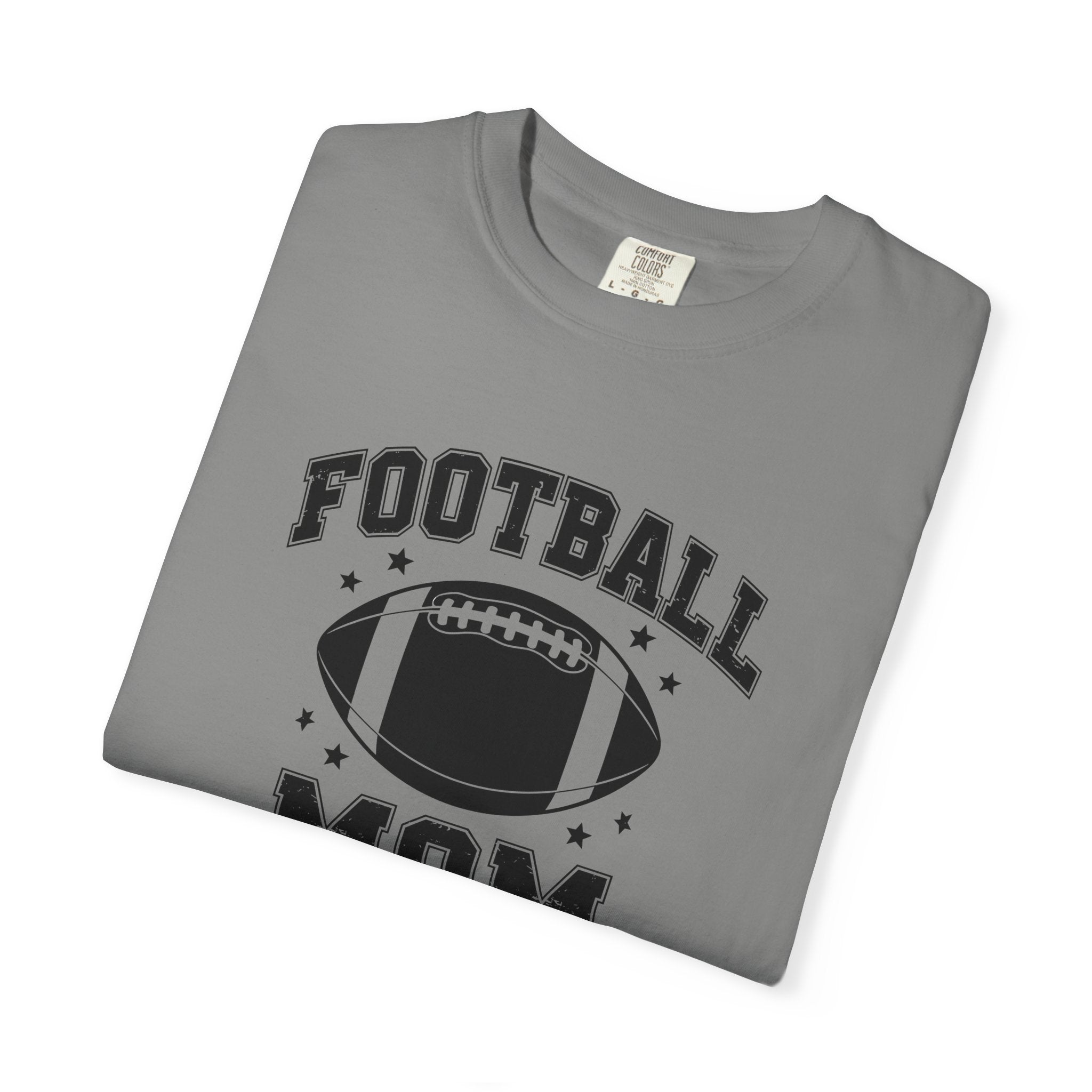 Football Mom T-Shirt, Unisex Garment-Dyed Tee for Game Day, Sports Mom Gift, Team Spirit Shirt, Casual Comfort Wear