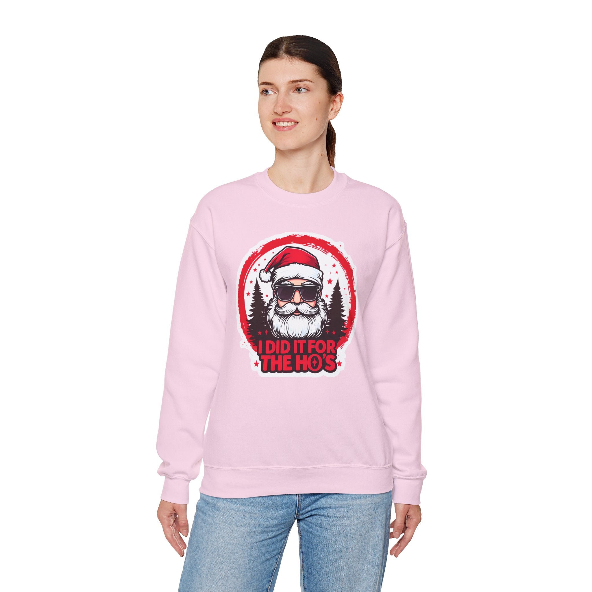 Funny Christmas Sweatshirt, Santa Graphic Crewneck, Holiday Gift for Him/Her, Festive Apparel for Parties, Winter Wear