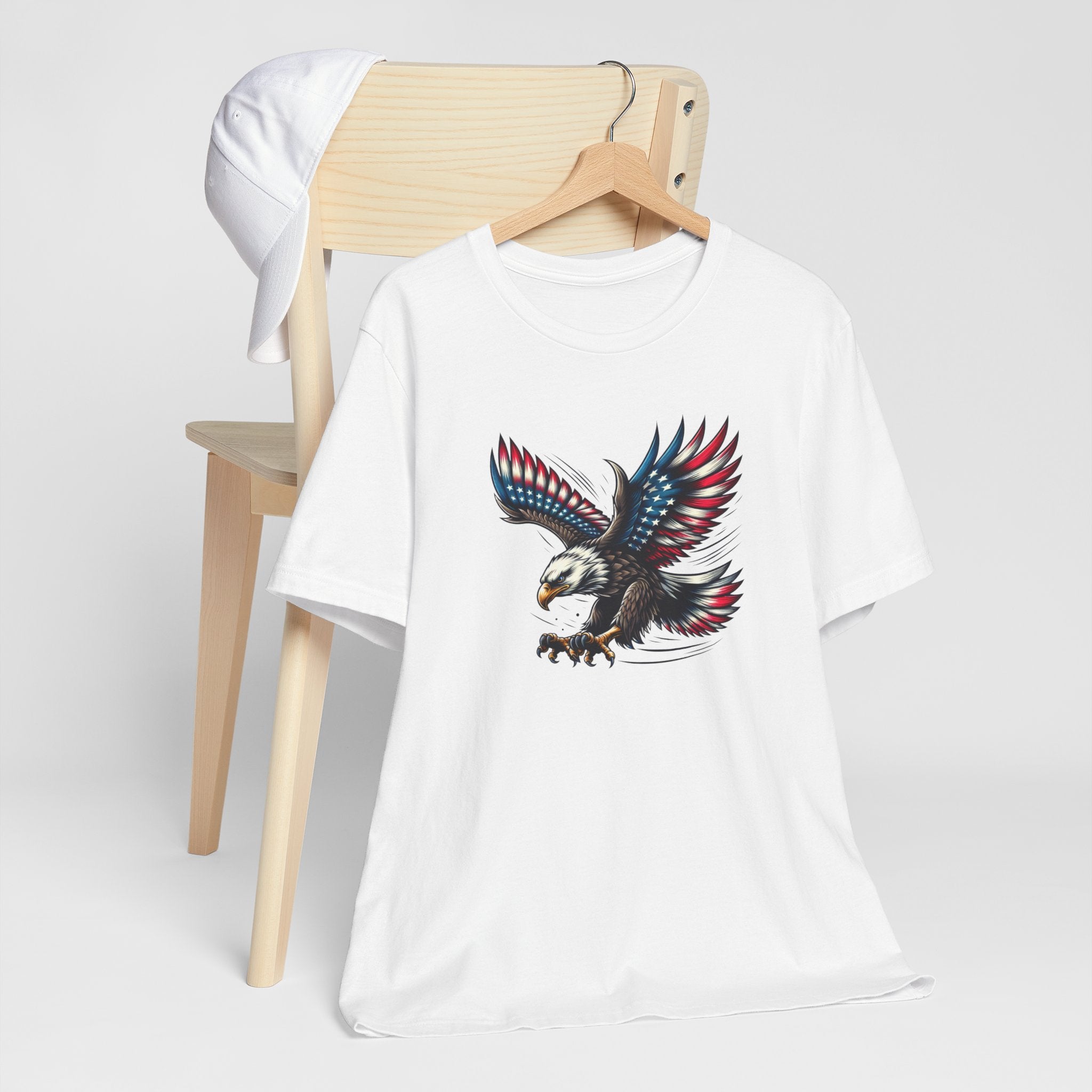 Patriotic Bald Eagle Tee — Red, White & Blue Graphic T-Shirt