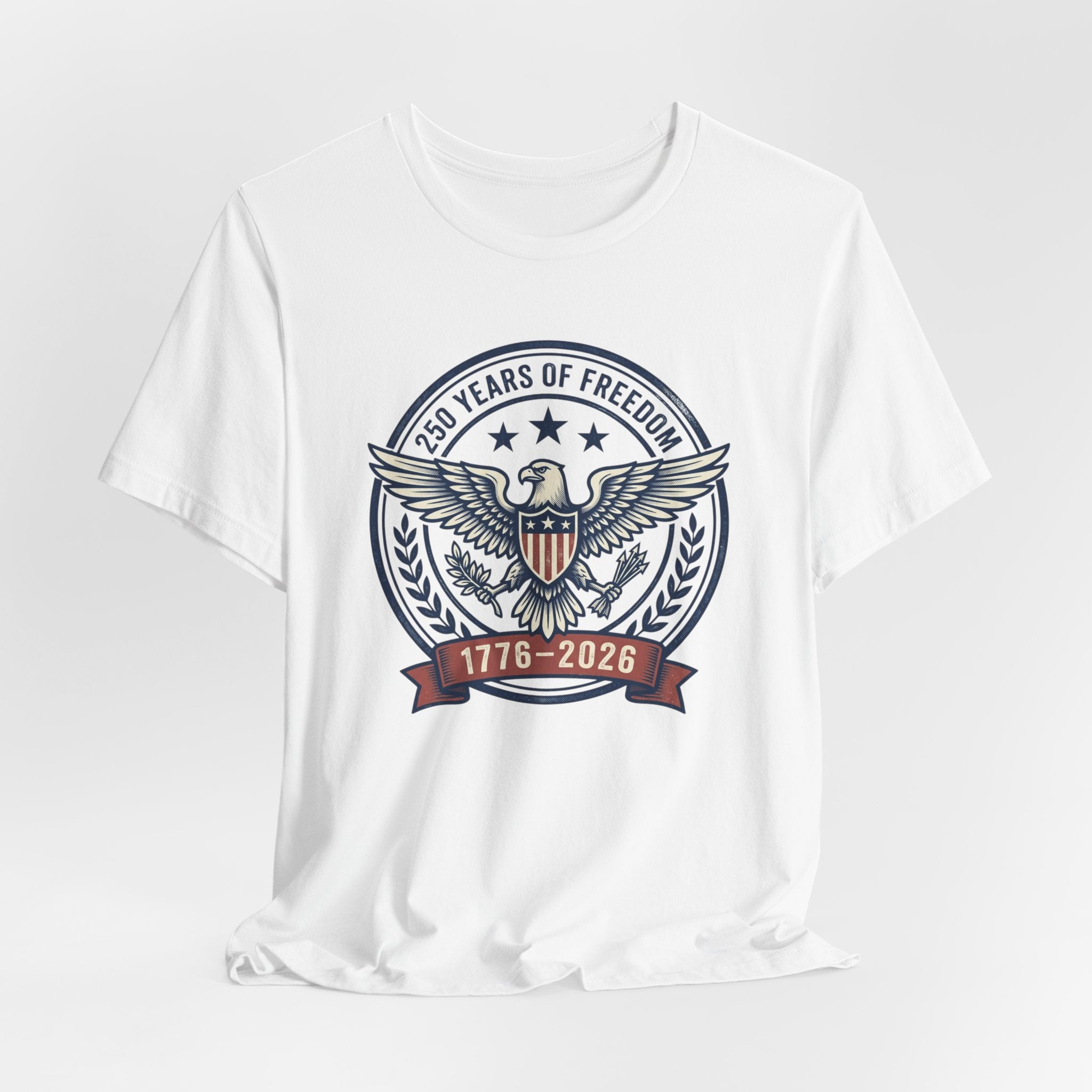 1776–2026 Eagle Crest T-Shirt | Retro Americana 4th of July, Stars & Stripes
