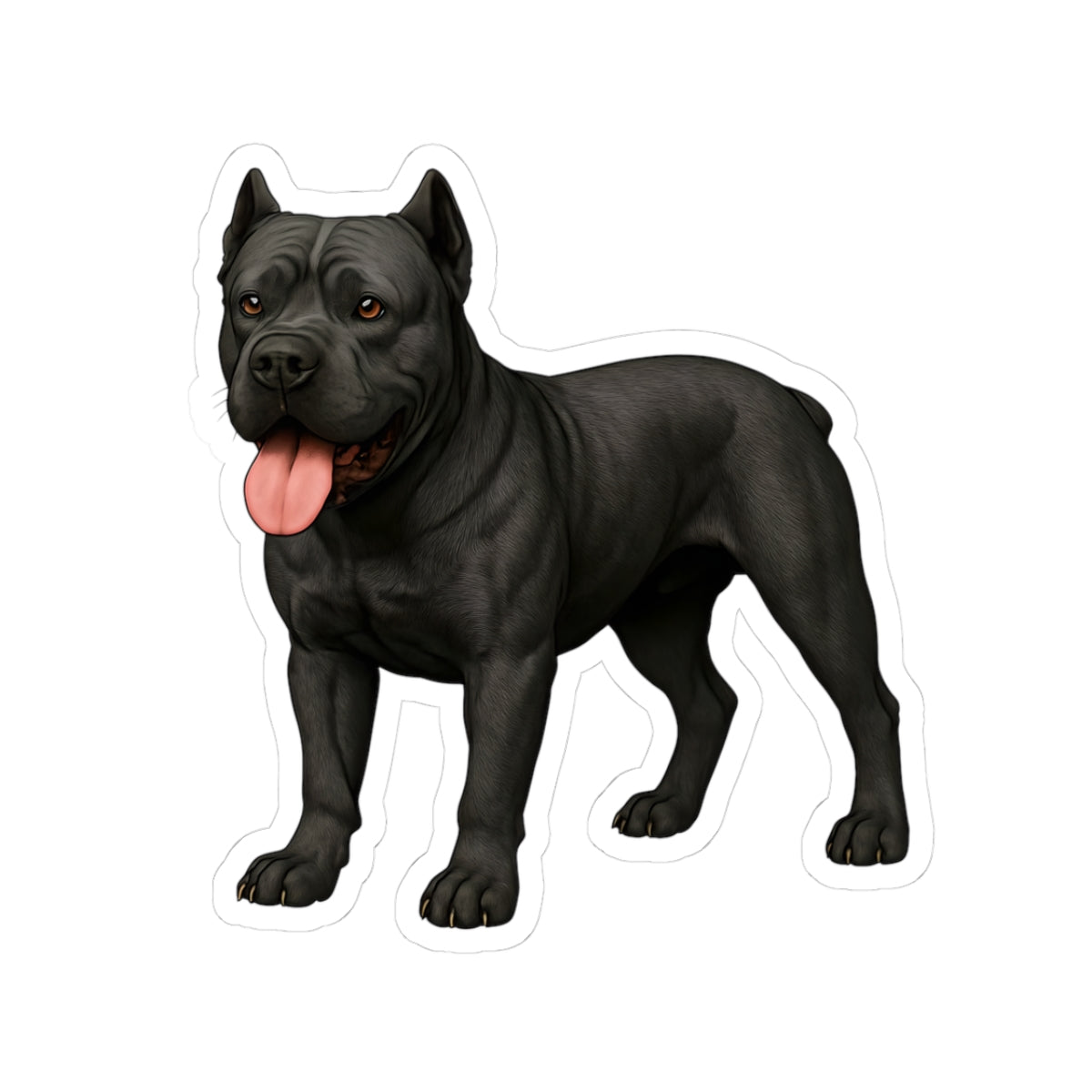 Black Dog Kiss-Cut Stickers - Perfect for Dog Lovers, Pet Decor, Laptop, Water Bottle, Gift for Animal Enthusiasts