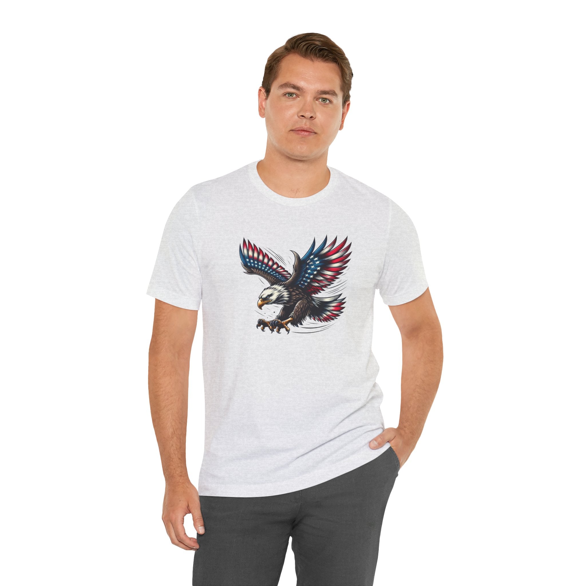 Patriotic Bald Eagle Tee — Red, White & Blue Graphic T-Shirt