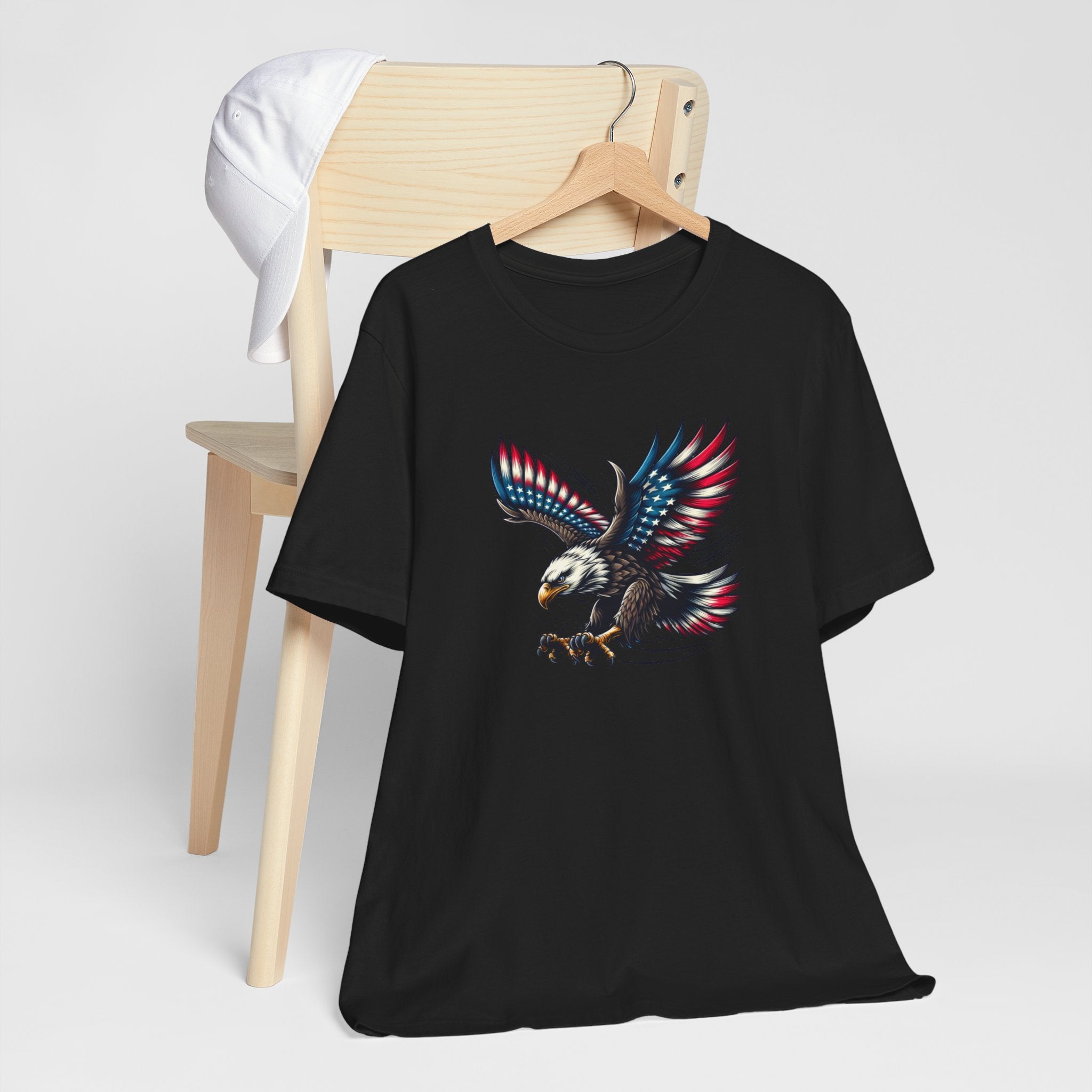 Patriotic Bald Eagle Tee — Red, White & Blue Graphic T-Shirt