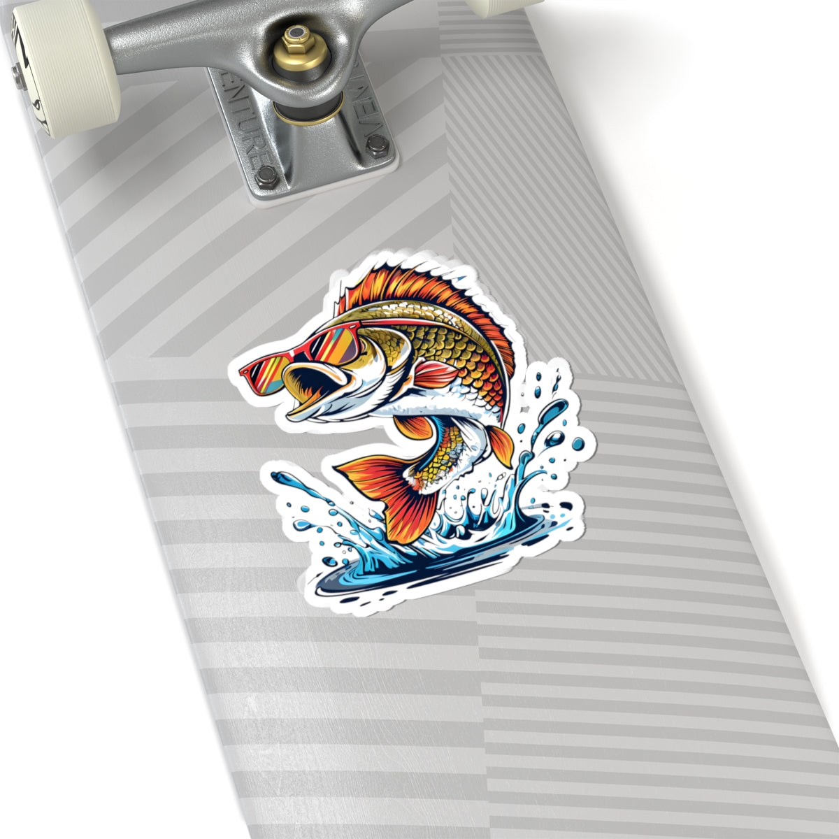 Cool Bass Fish Kiss-Cut Stickers - Perfect for Fishing Enthusiasts & Outdoor Lovers