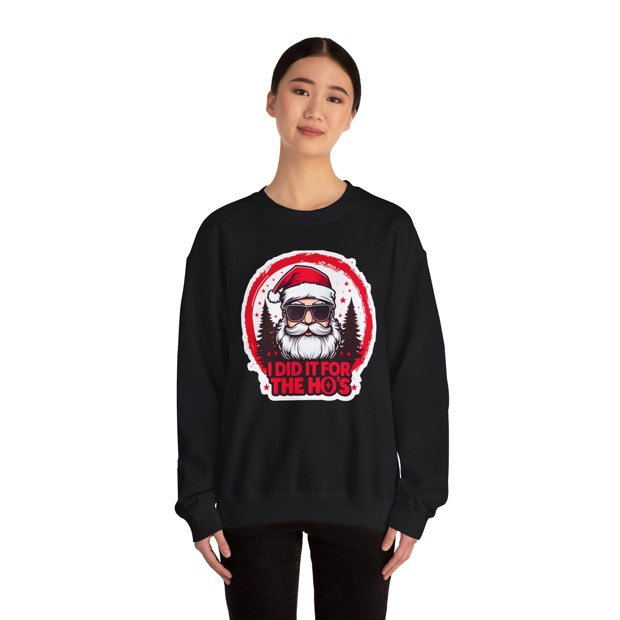 Funny Christmas Sweatshirt, Santa Graphic Crewneck, Holiday Gift for Him/Her, Festive Apparel for Parties, Winter Wear