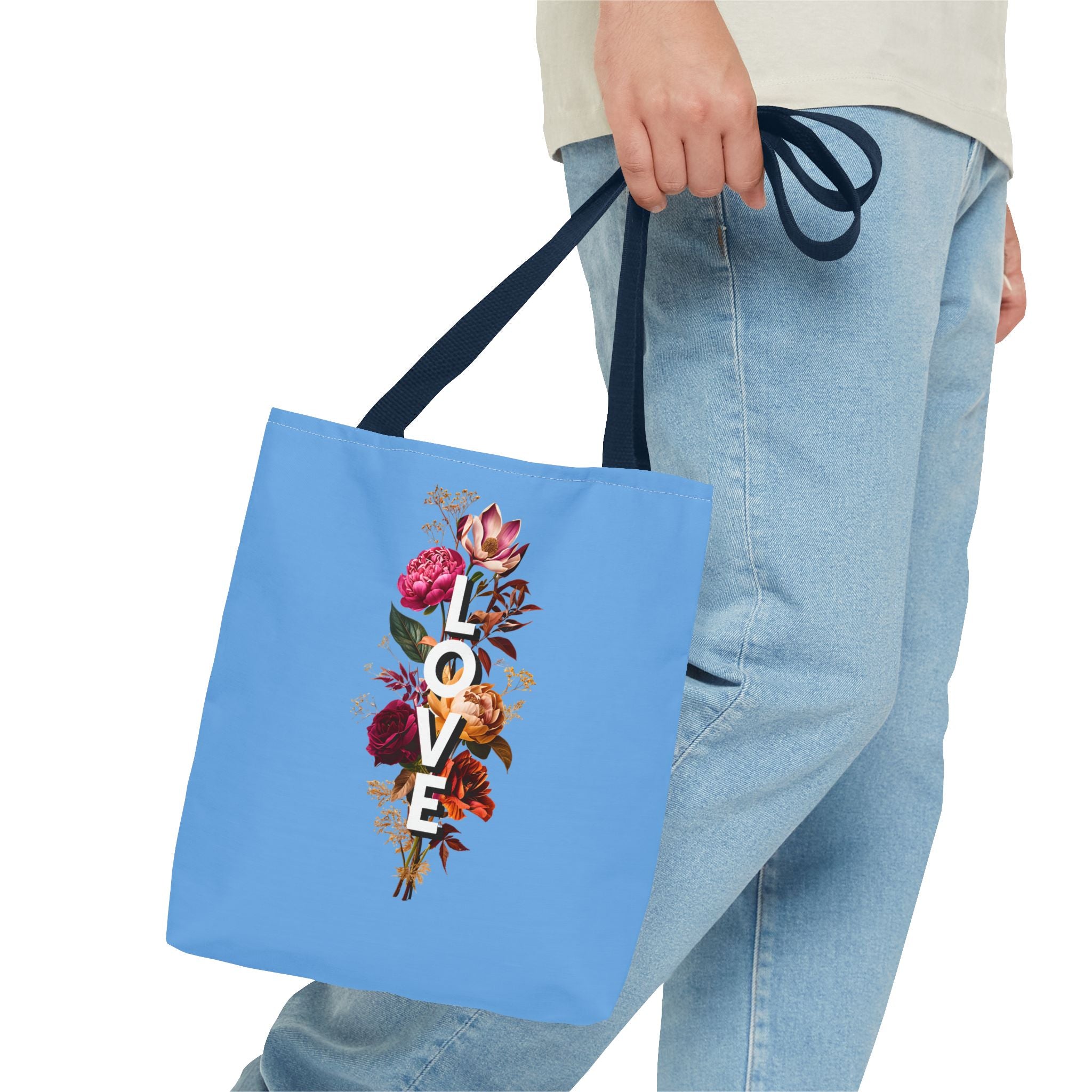 Floral Love Tote Bag - Colorful AOP Design for Everyday Style