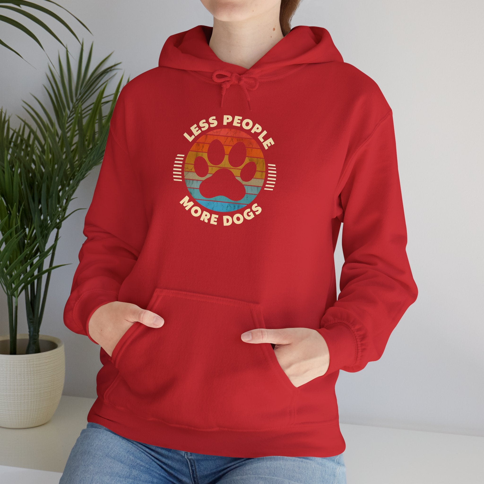 Dog Lover Hoodie - Less People More Dogs Unisex Sweatshirt