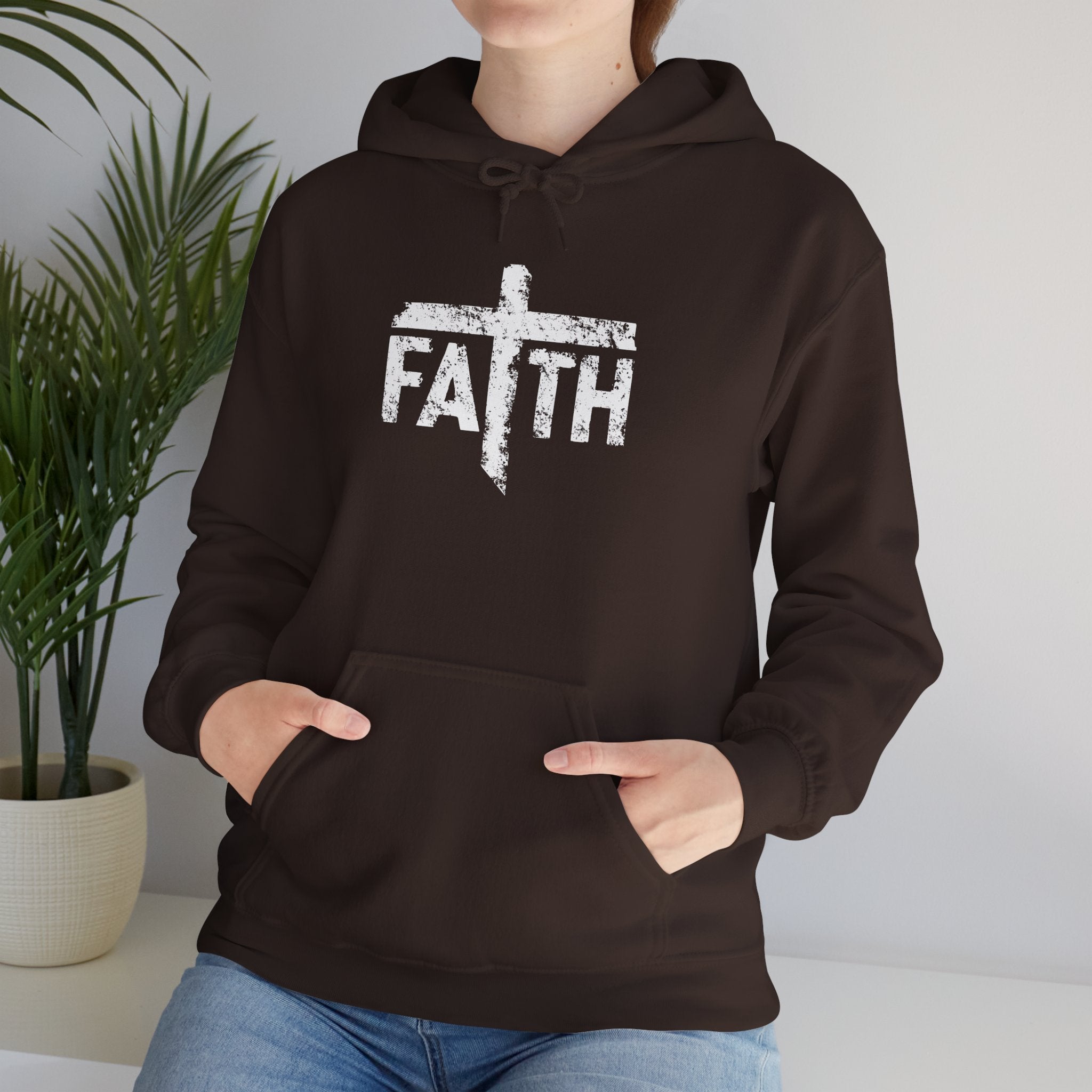 Faith Hoodie, Inspirational Sweatshirt for Men and Women, Cozy Pullover for Church, Gifts for Believers, Religious Apparel