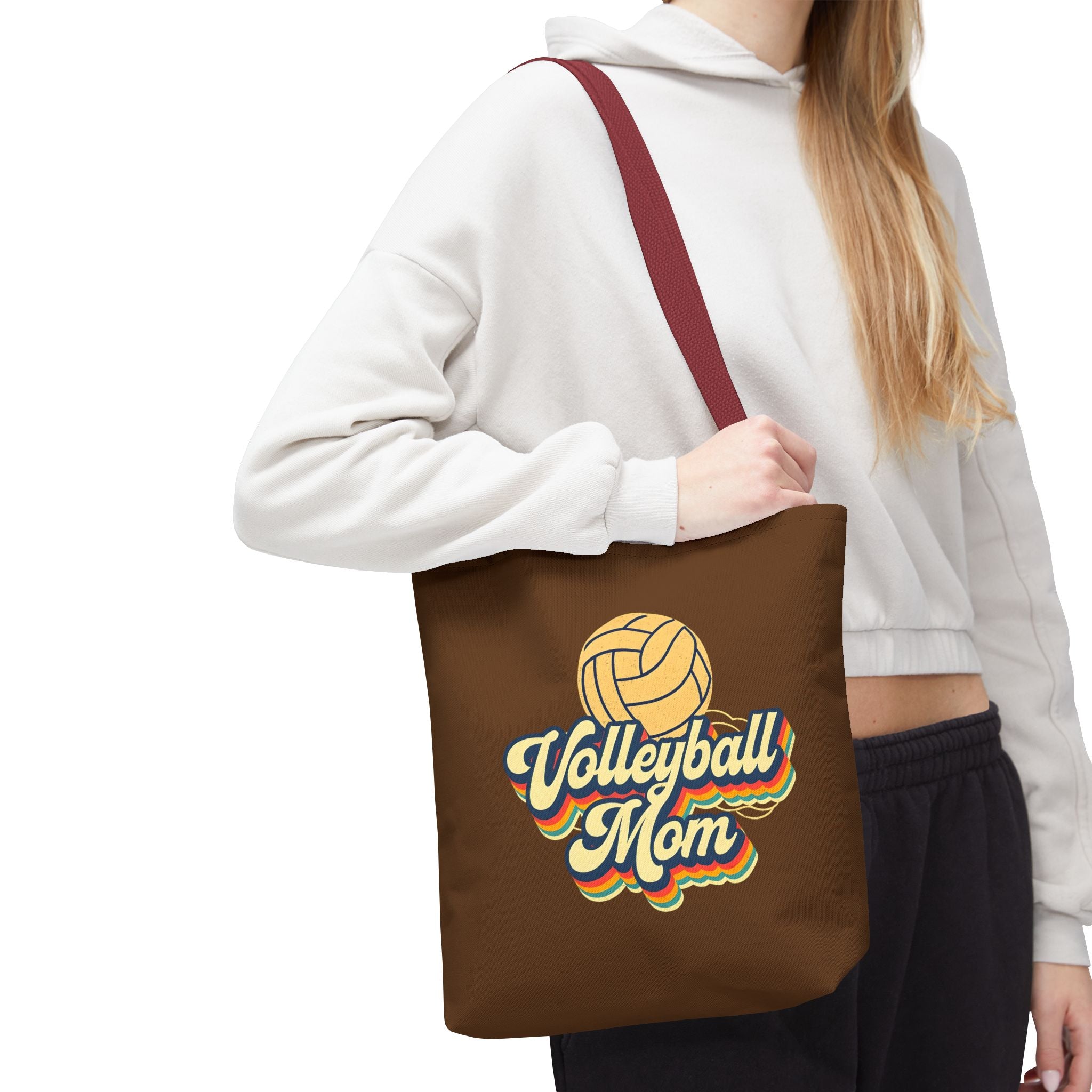 Volleyball Mom Tote Bag - Sports Mom Gift for Volleyball Matches and Games