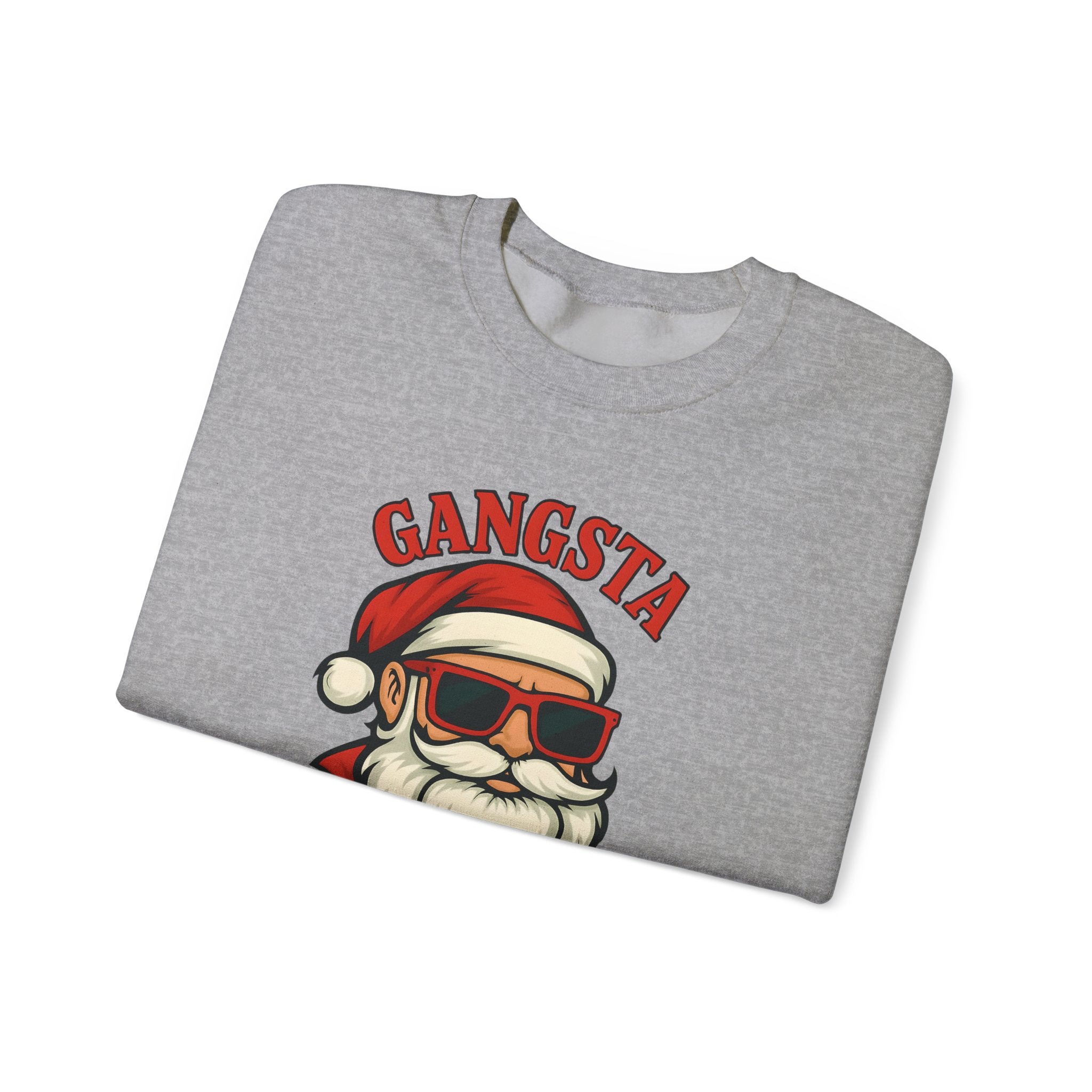 Gangsta Wrapper Crewneck Sweatshirt – Funny Christmas Apparel for Holiday Cheer