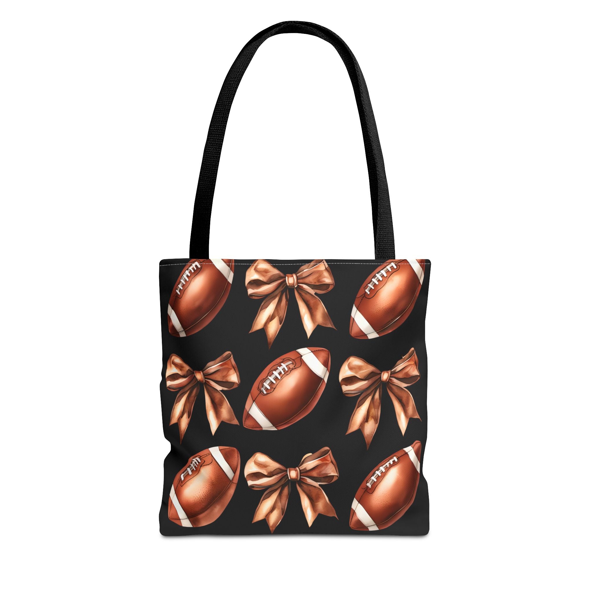Football Tote Bag with Bows - Stylish Sports Gear