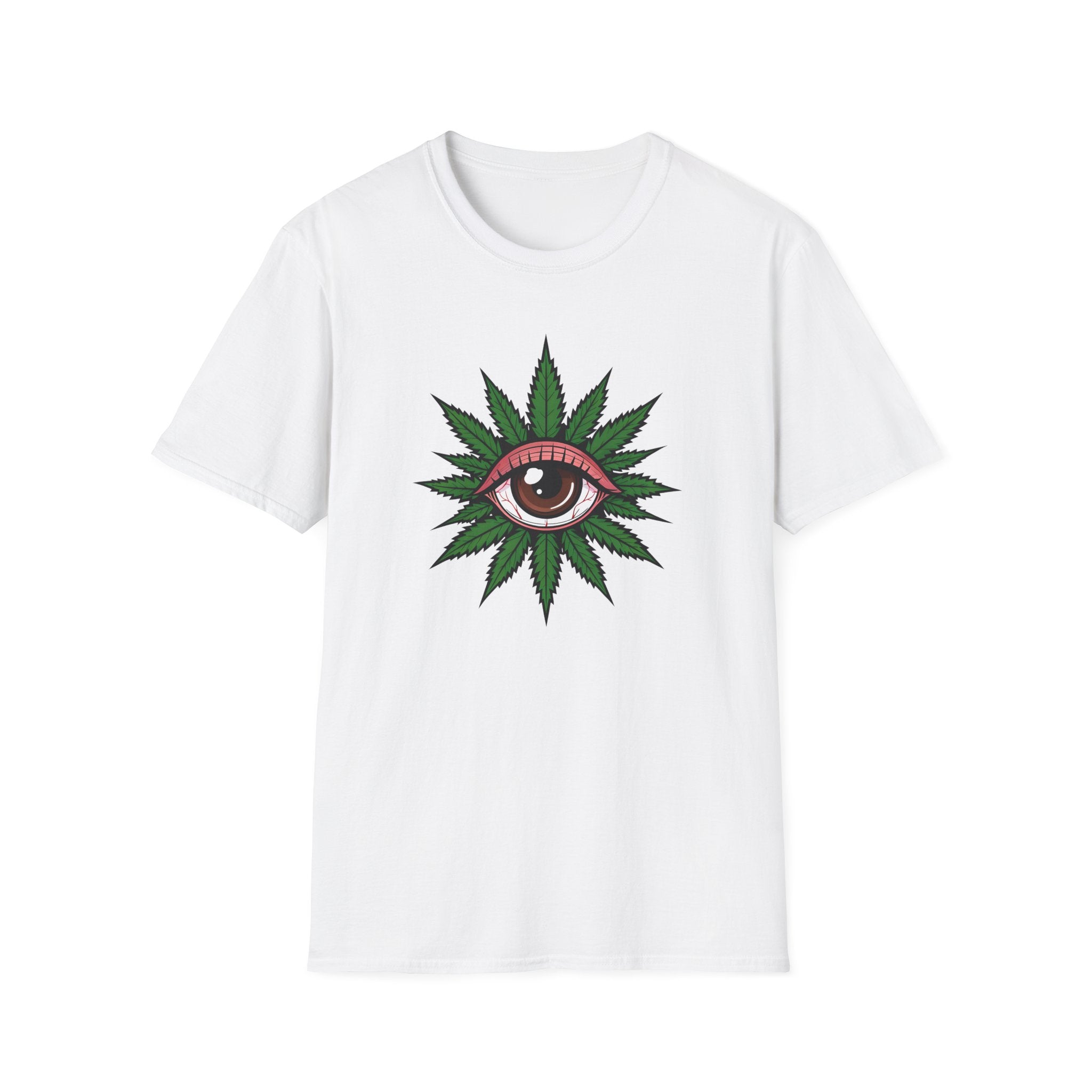Mystical Eye Graphic T-Shirt, Cannabis Themed Shirt, Boho Tee, Unisex T-Shirt, Chill Fashion, Gift for Her/Him/Teen