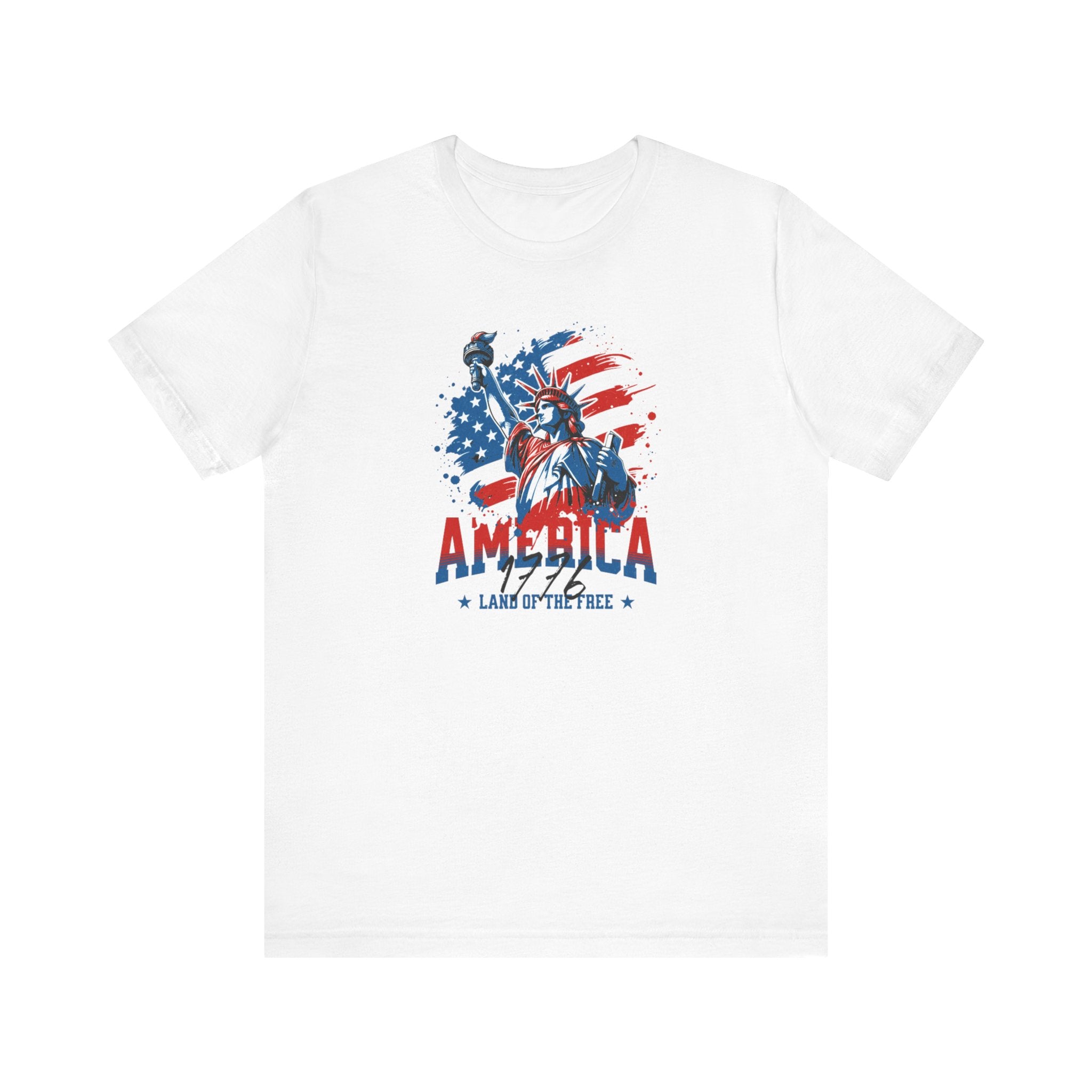 America 1776 Statue of Liberty Graphic Tee - Land of the Free Patriotic T-Shirt
