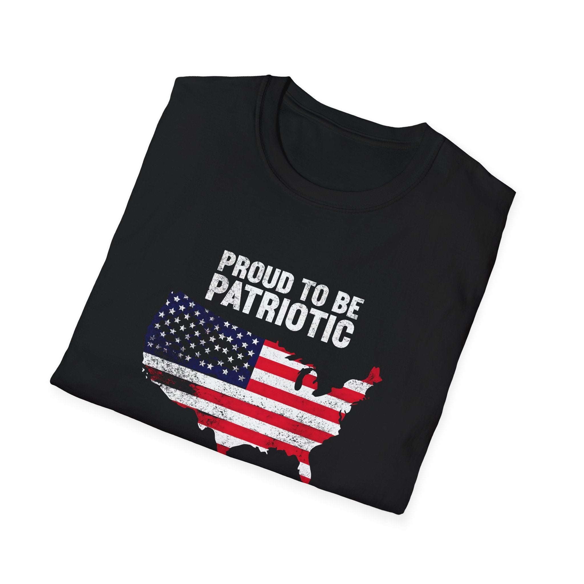 Patriotic USA Map T-Shirt — "Proud to Be Patriotic" American Flag Tee