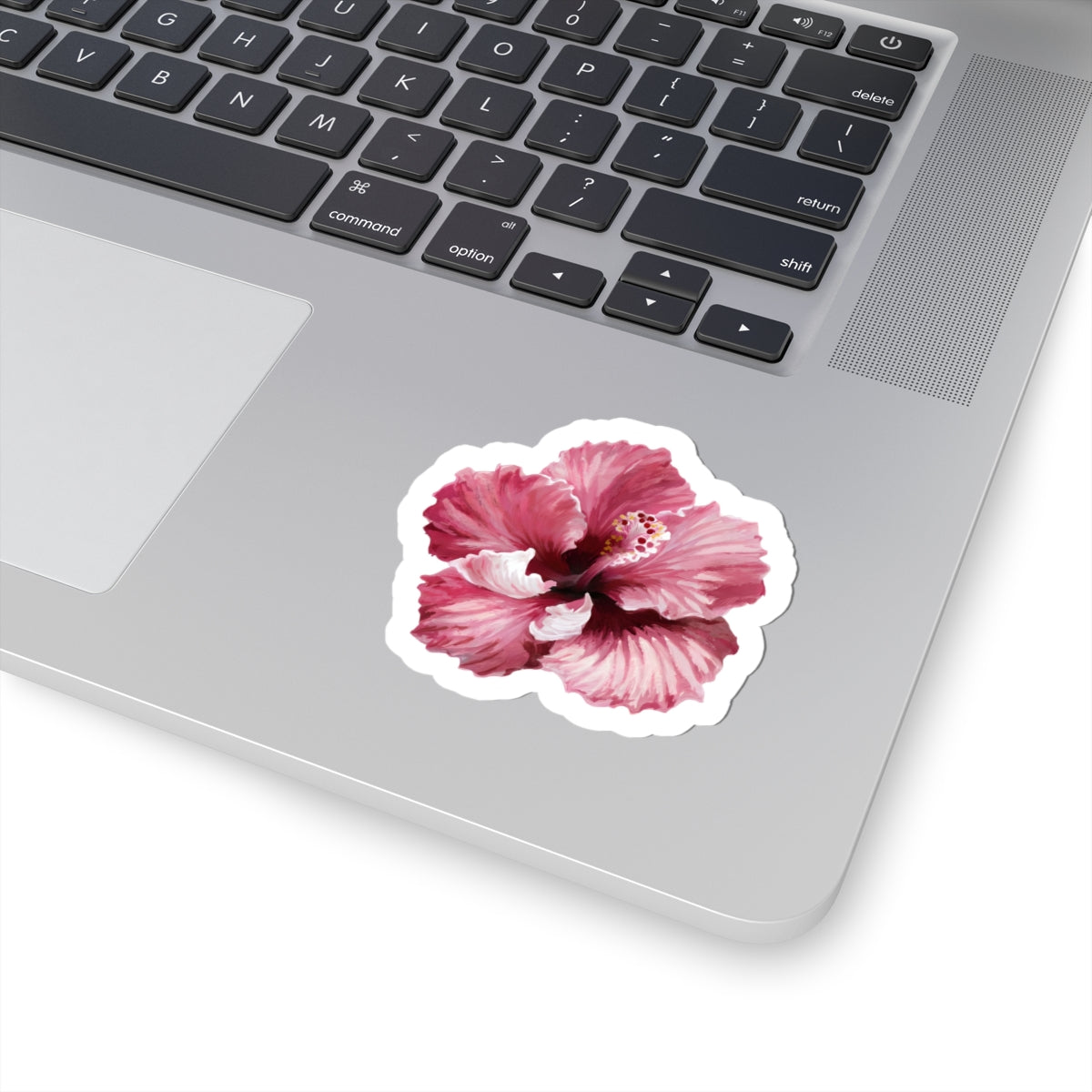 Vibrant Floral Kiss-Cut Stickers | Hibiscus Design, Laptop Decor, Journal Stickers, Flower Aesthetic, Gift for Plant Lovers