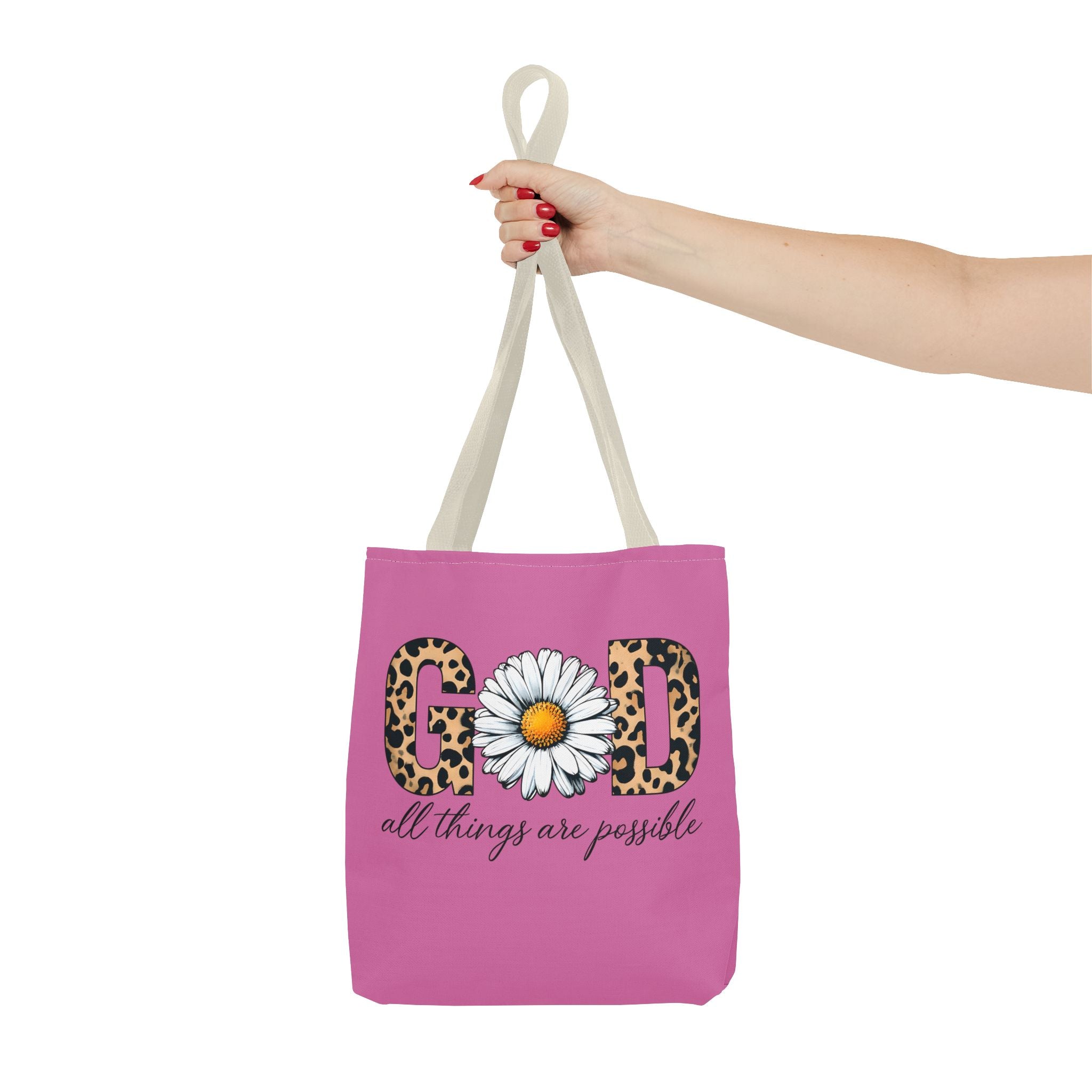 Floral Inspirational Tote Bag - All Things Are Possible