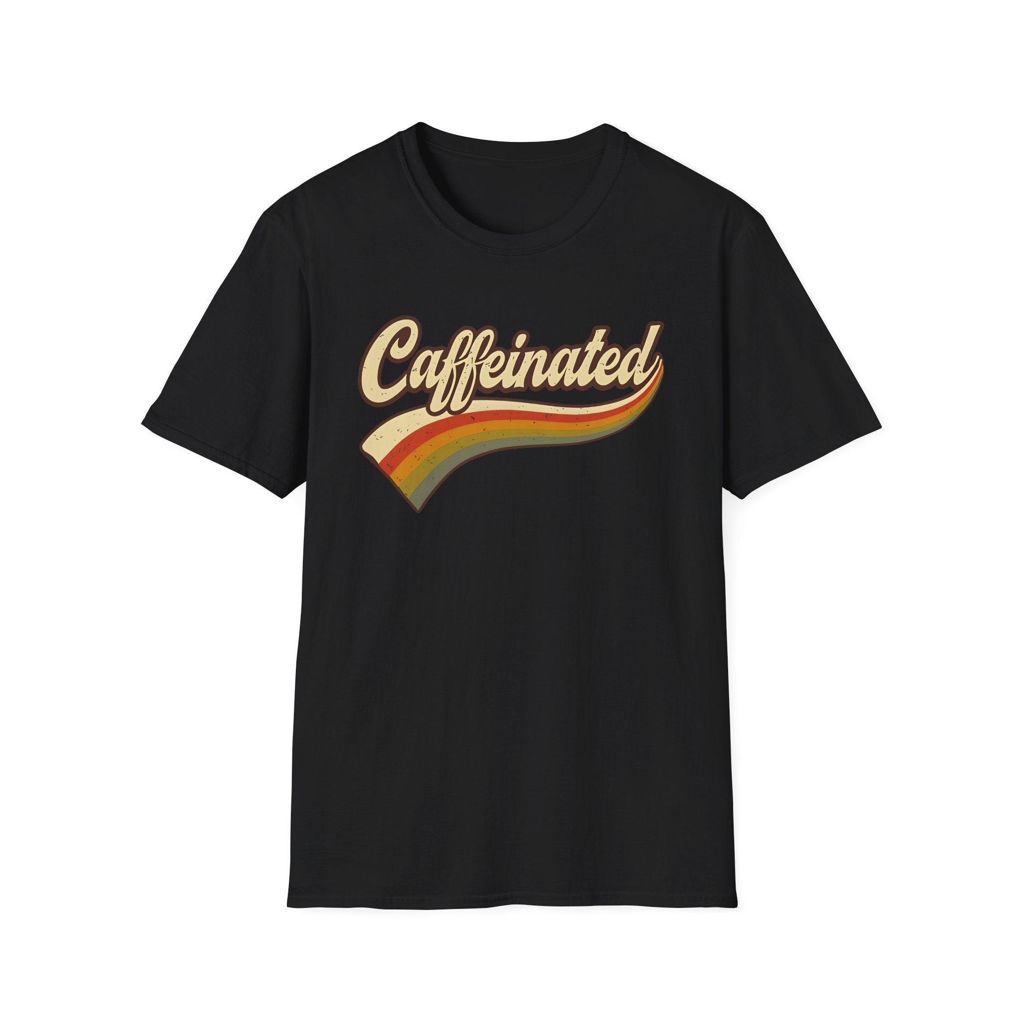 Caffeinated Retro Unisex Softstyle T-Shirt