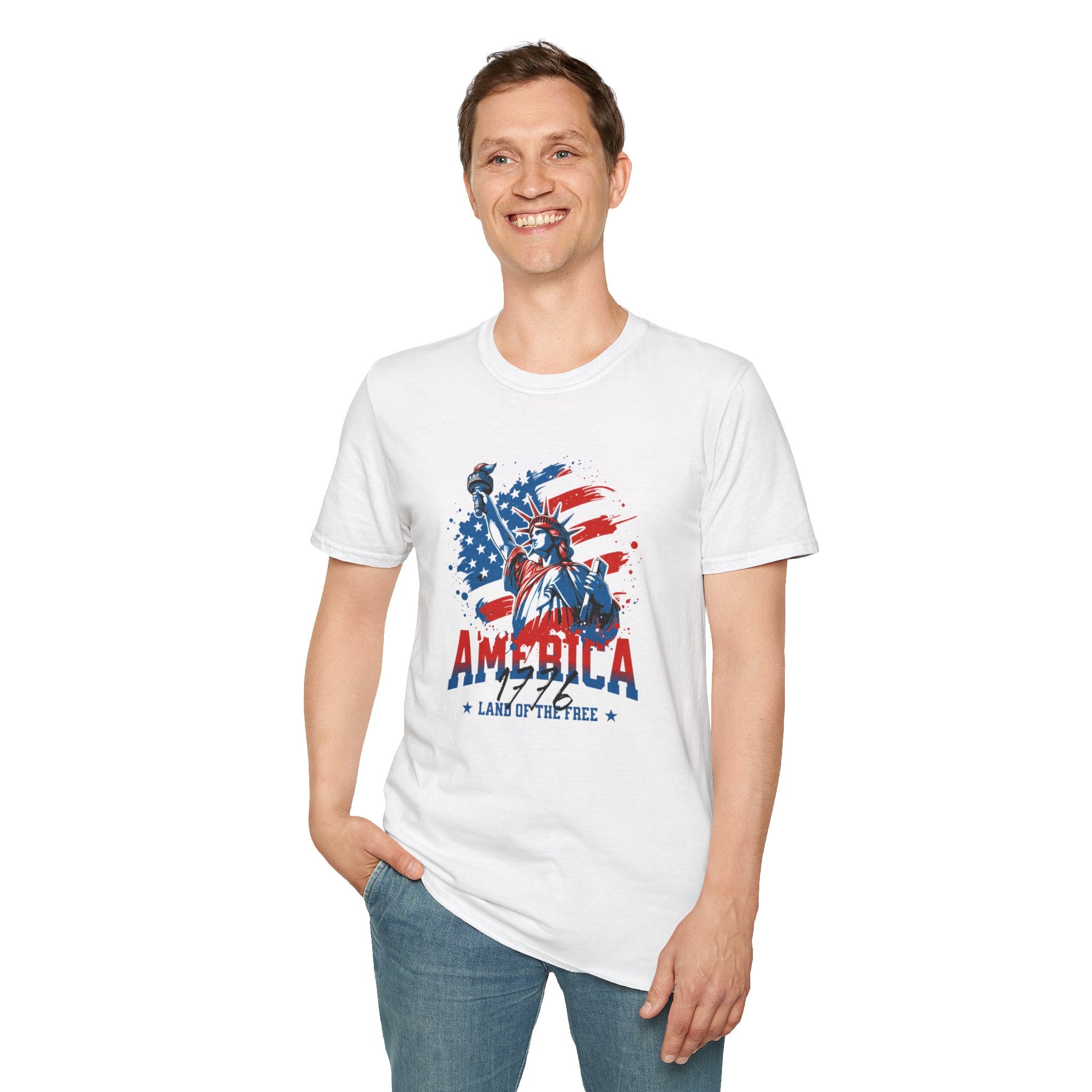 America 1776 Statue of Liberty T-Shirt — Land of the Free Patriotic Tee