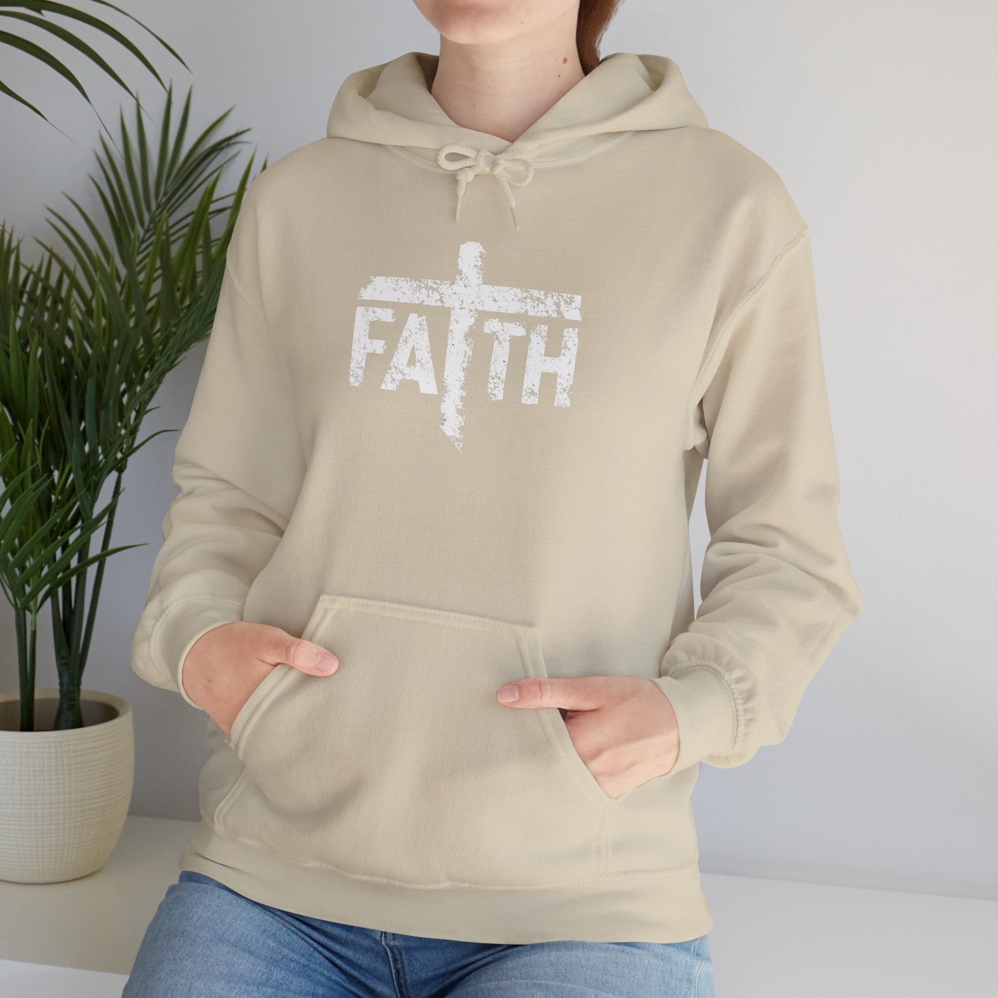 Faith Hoodie, Inspirational Sweatshirt for Men and Women, Cozy Pullover for Church, Gifts for Believers, Religious Apparel